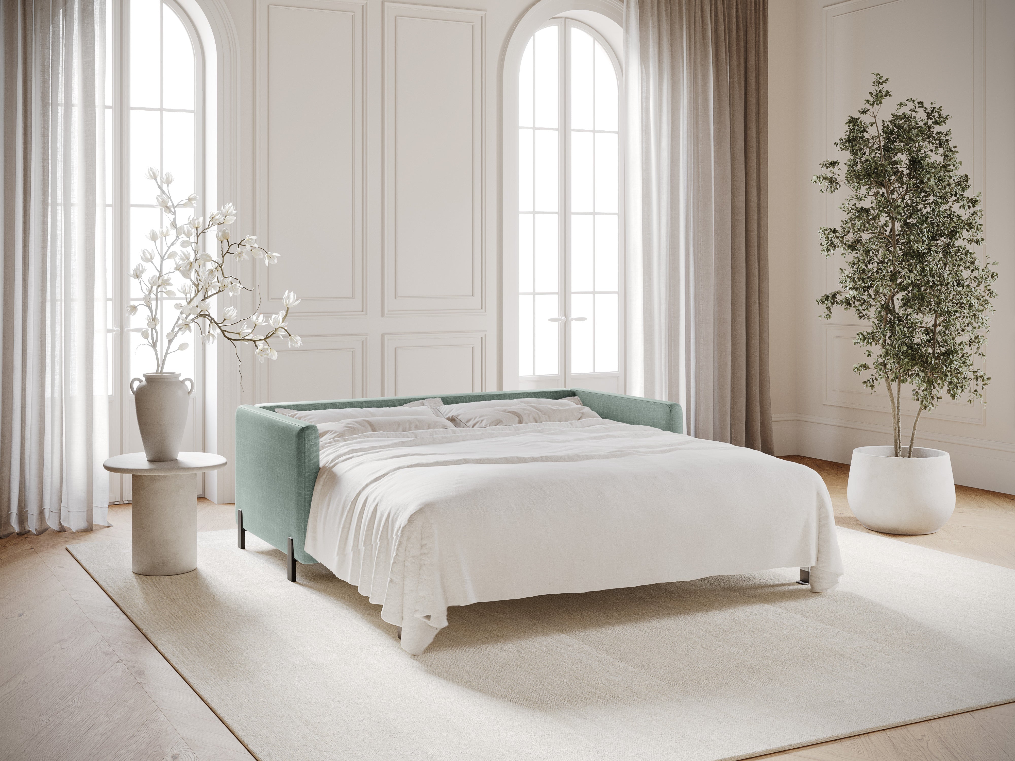 Sofa with bed function, "Gloria", 3 Seats, Mint, 202x102x80
Made in Europe