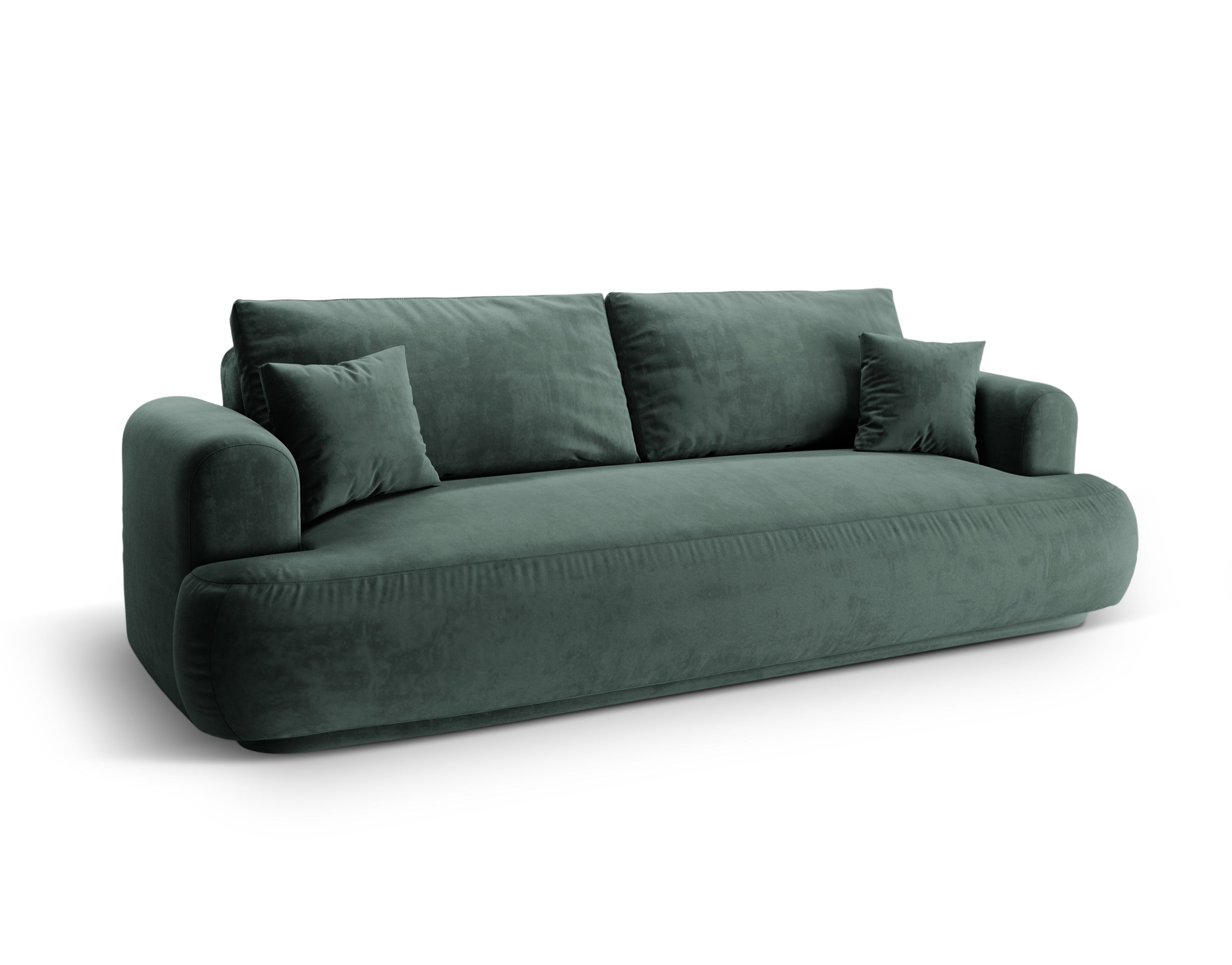 Velvet sofa with Ella Petrol sleeping function
