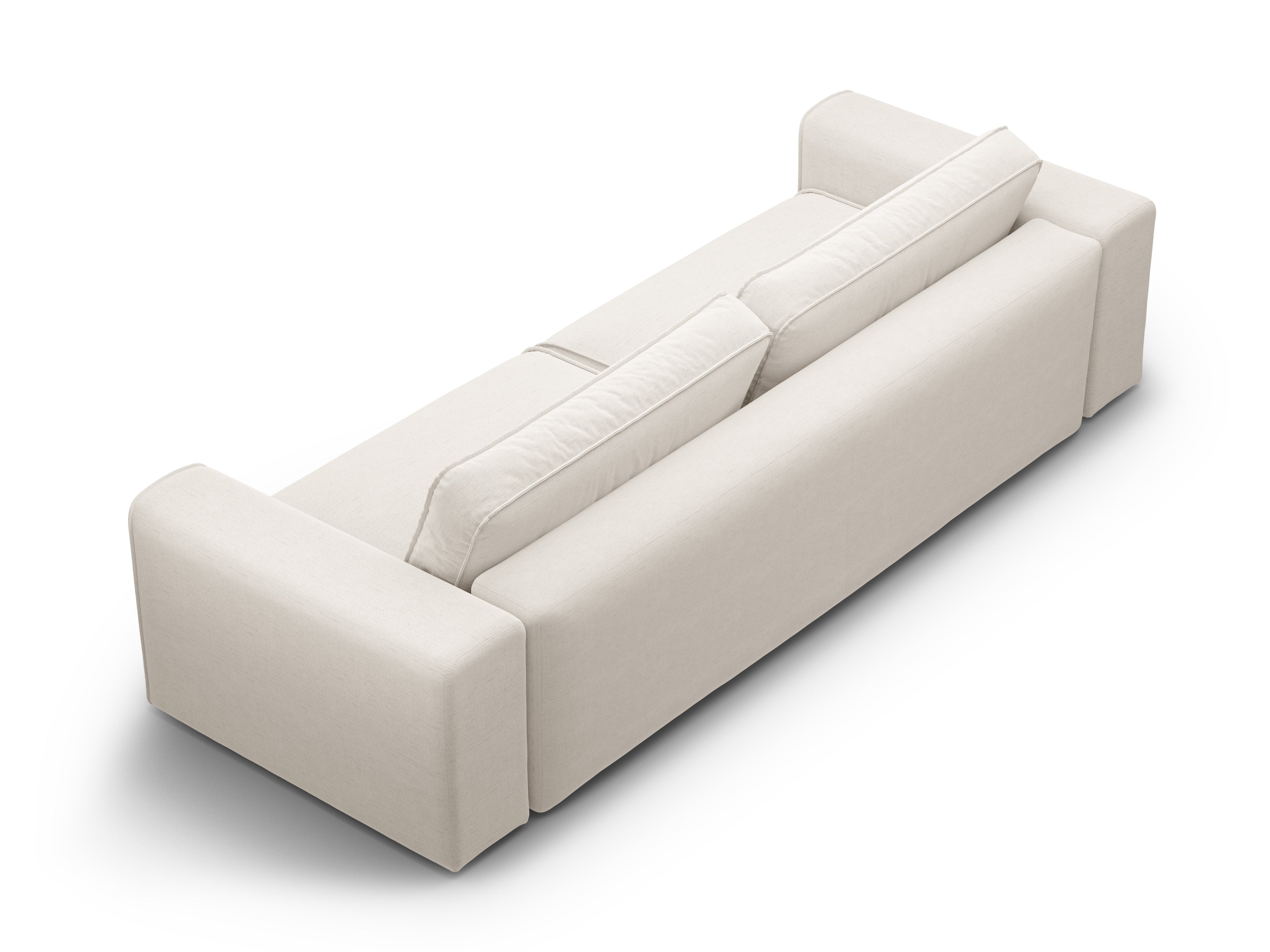 3-seater sofa with sleeping function VICTOR light beige chenille