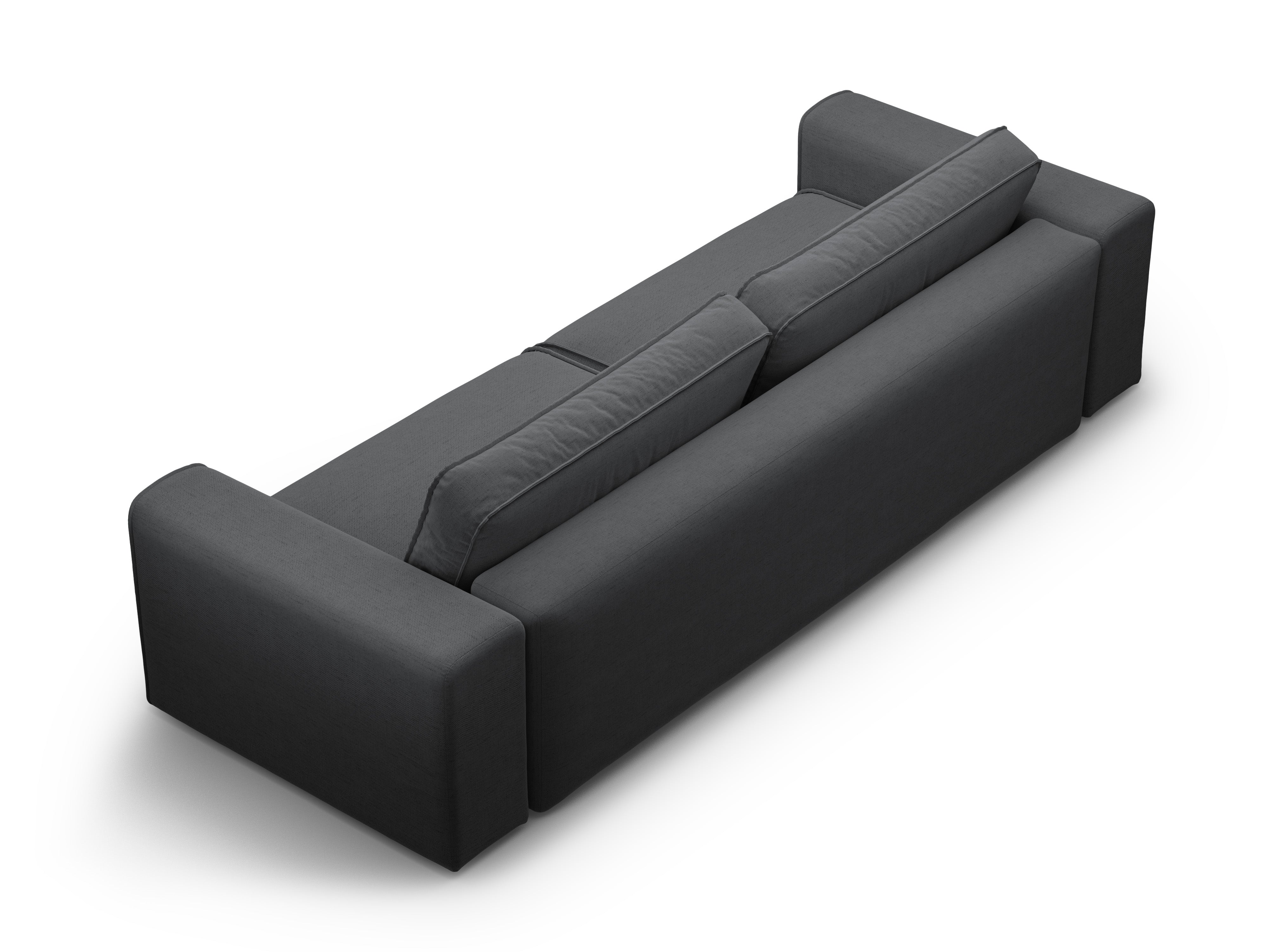 3-seater sofa with sleeping function VICTOR anthracite chenille