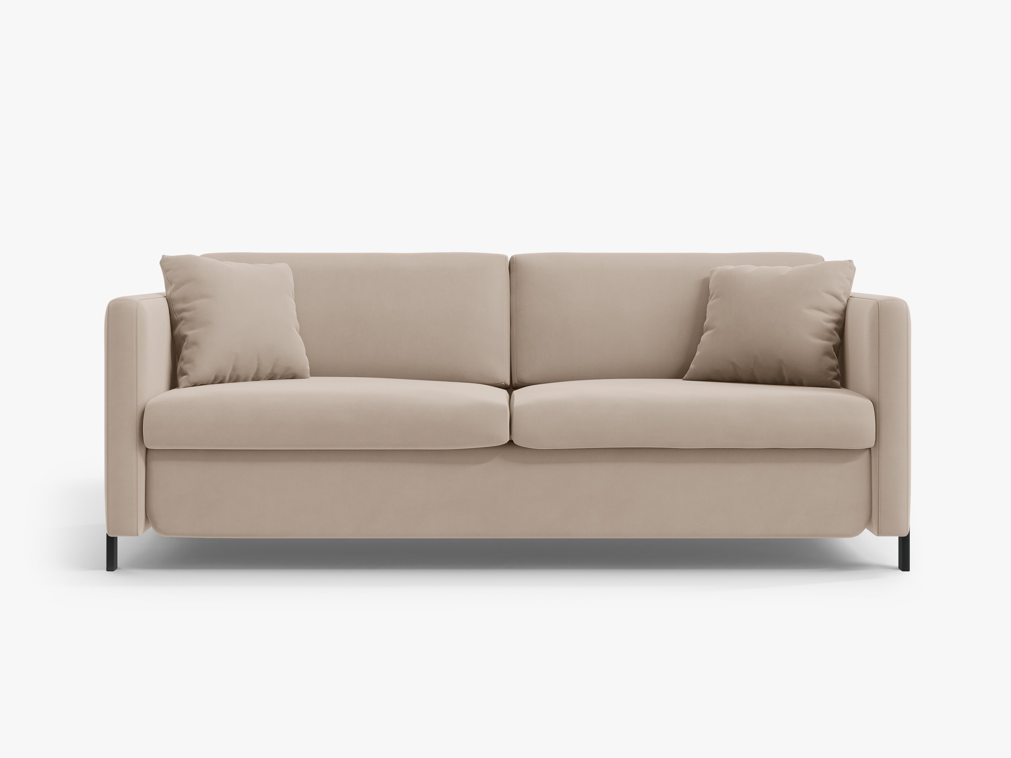 Velvet Sofa with Bed Function, "Gloria", 3 Seats, Beige, 202x102x80
Made in Europe