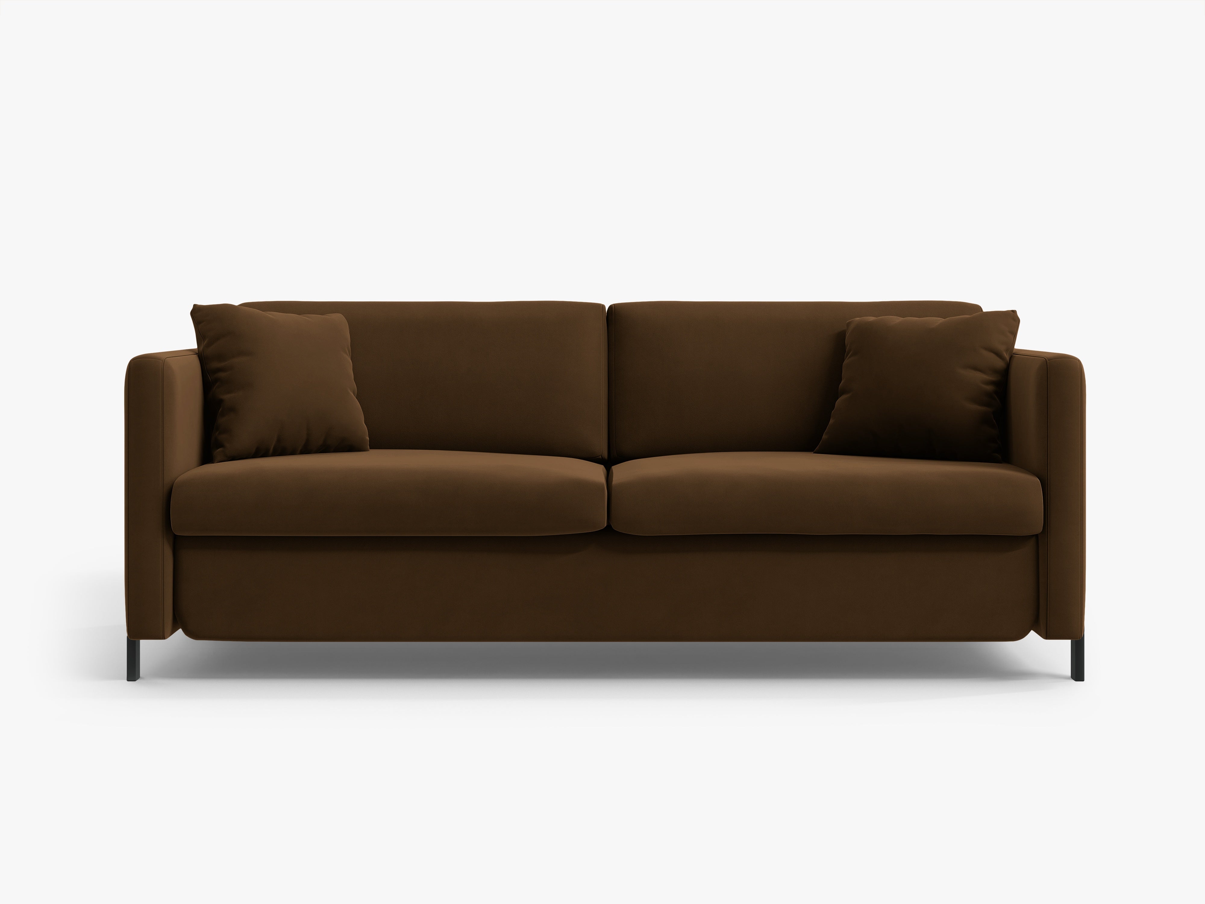 Velvet Sofa with Bed Function, "Gloria", 3 Seats, Chocolate, 202x102x80
Made in Europe