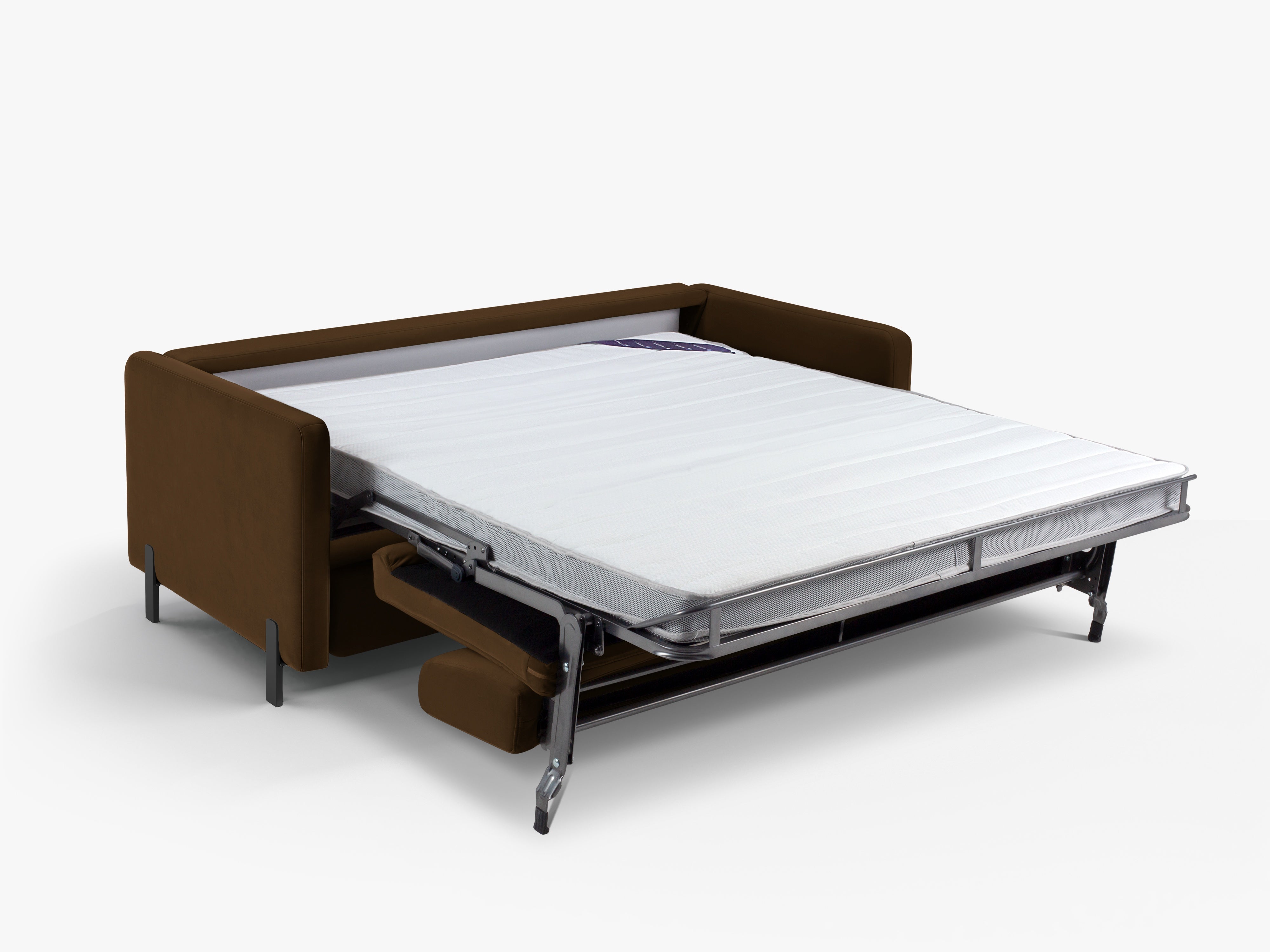 Velvet Sofa with Bed Function, "Gloria", 3 Seats, Chocolate, 202x102x80
Made in Europe