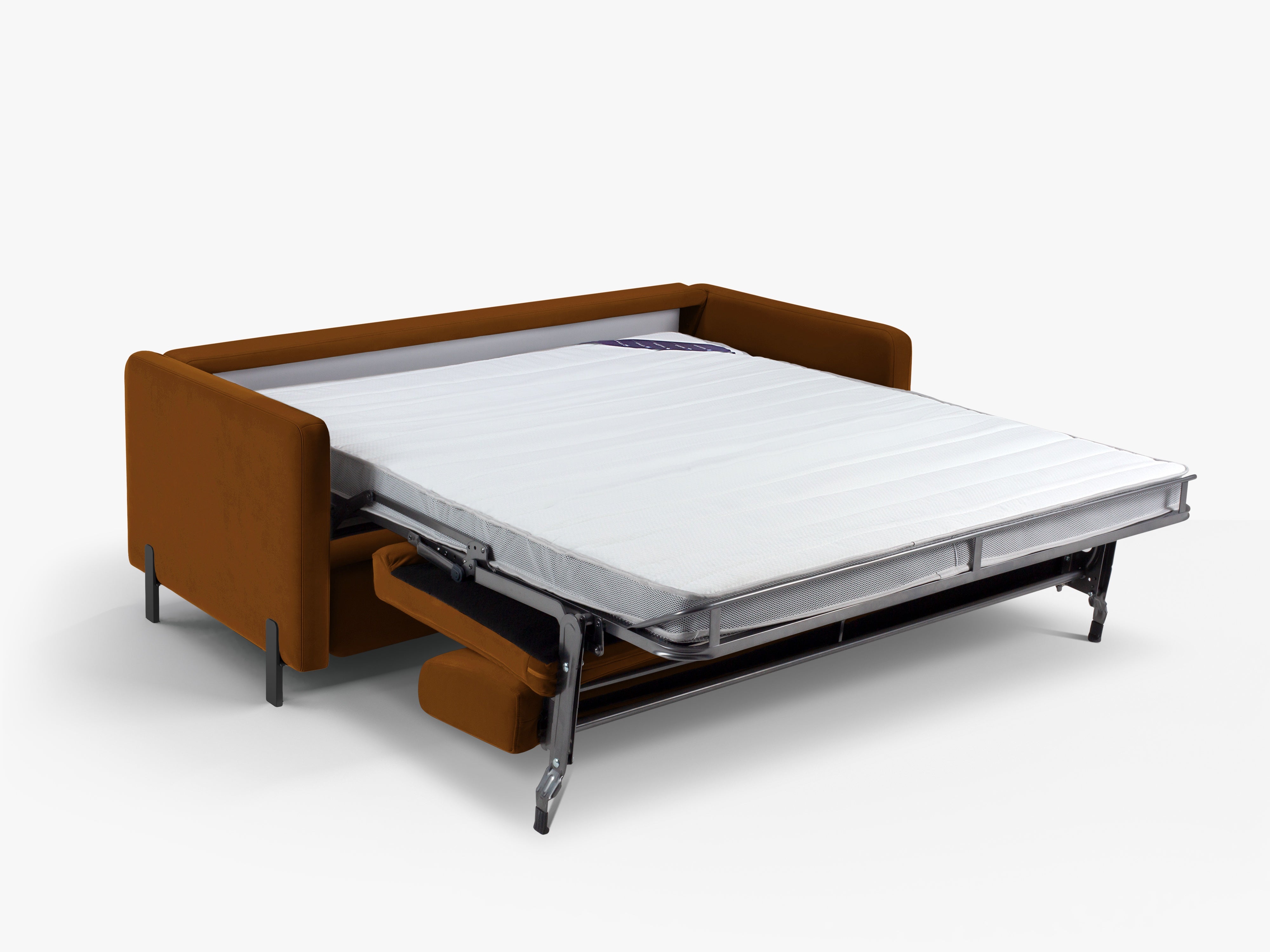 Velvet Sofa with Bed Function, "Gloria", 3 Seats, Brown, 202x102x80
Made in Europe