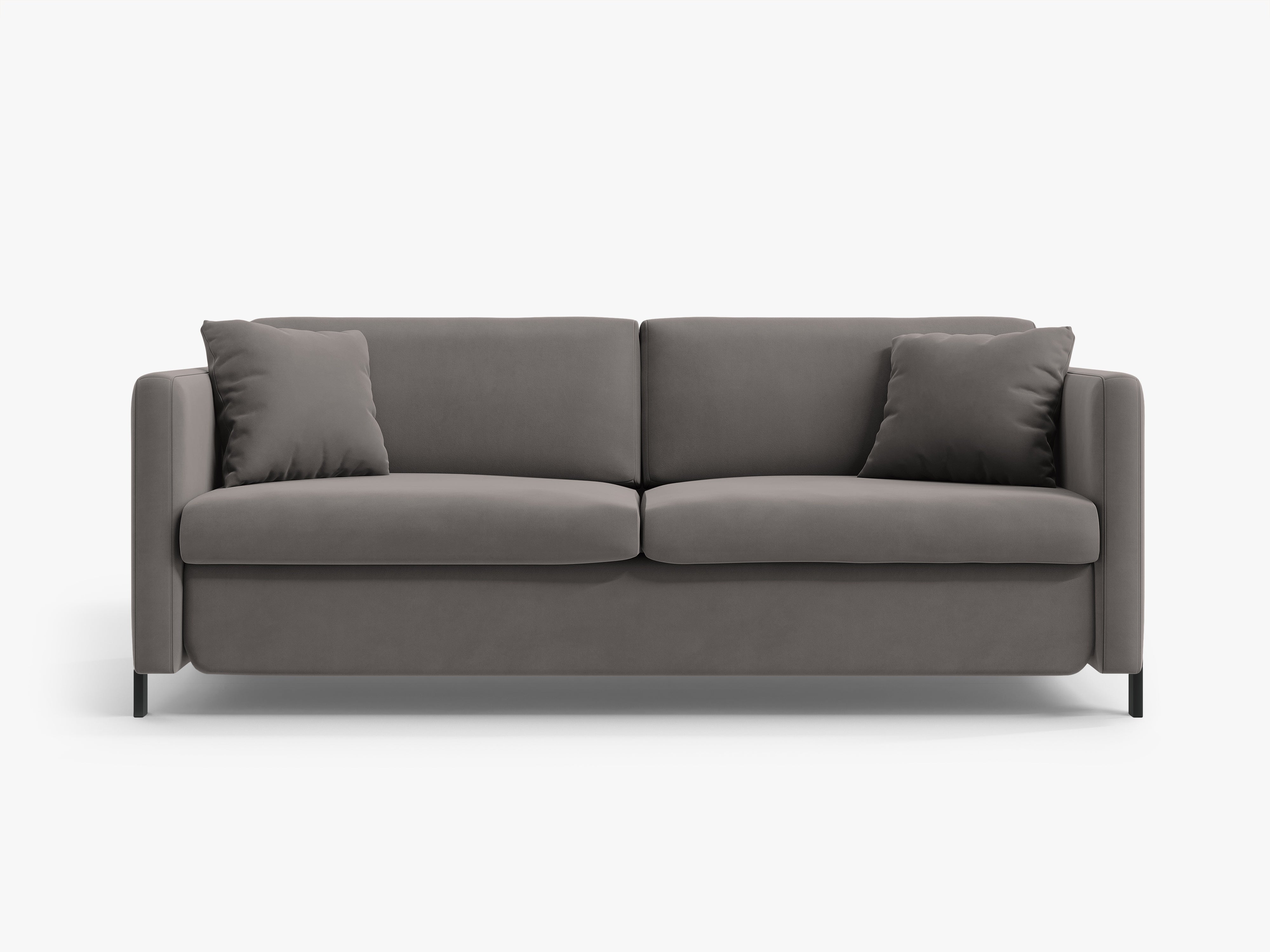 Velvet Sofa with Bed Function, "Gloria", 3 Seats, Gray, 202x102x80
Made in Europe