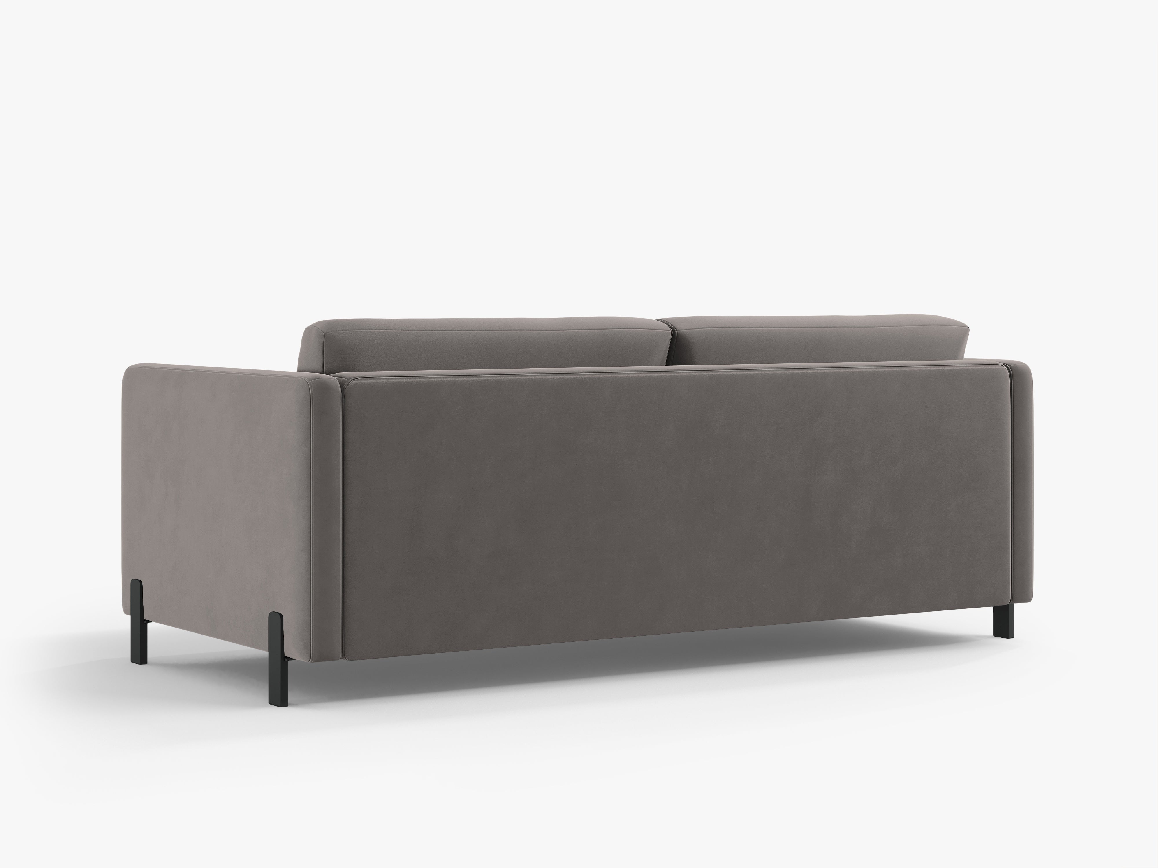 Velvet Sofa with Bed Function, "Gloria", 3 Seats, Gray, 202x102x80
Made in Europe