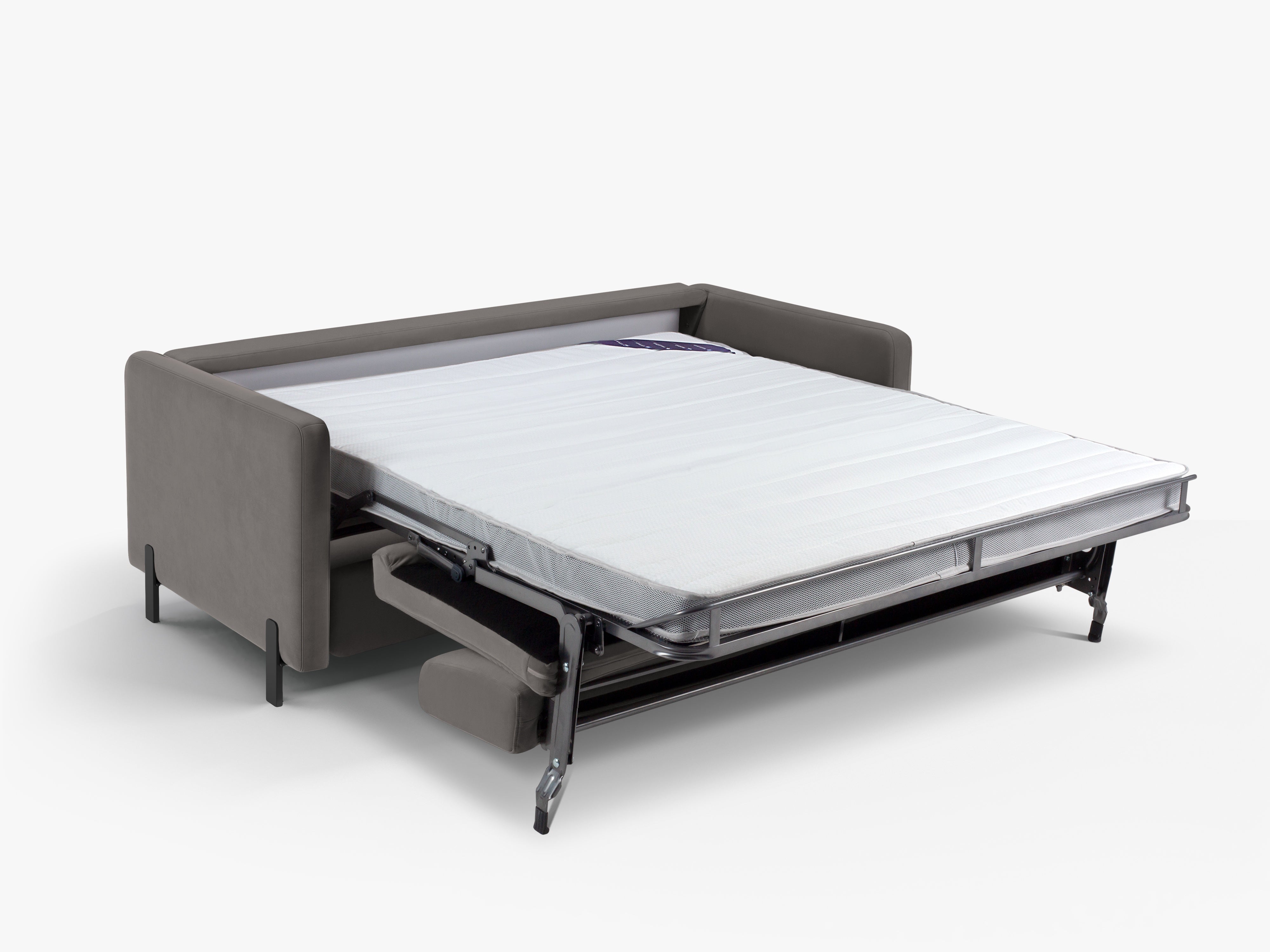 Velvet Sofa with Bed Function, "Gloria", 3 Seats, Gray, 202x102x80
Made in Europe