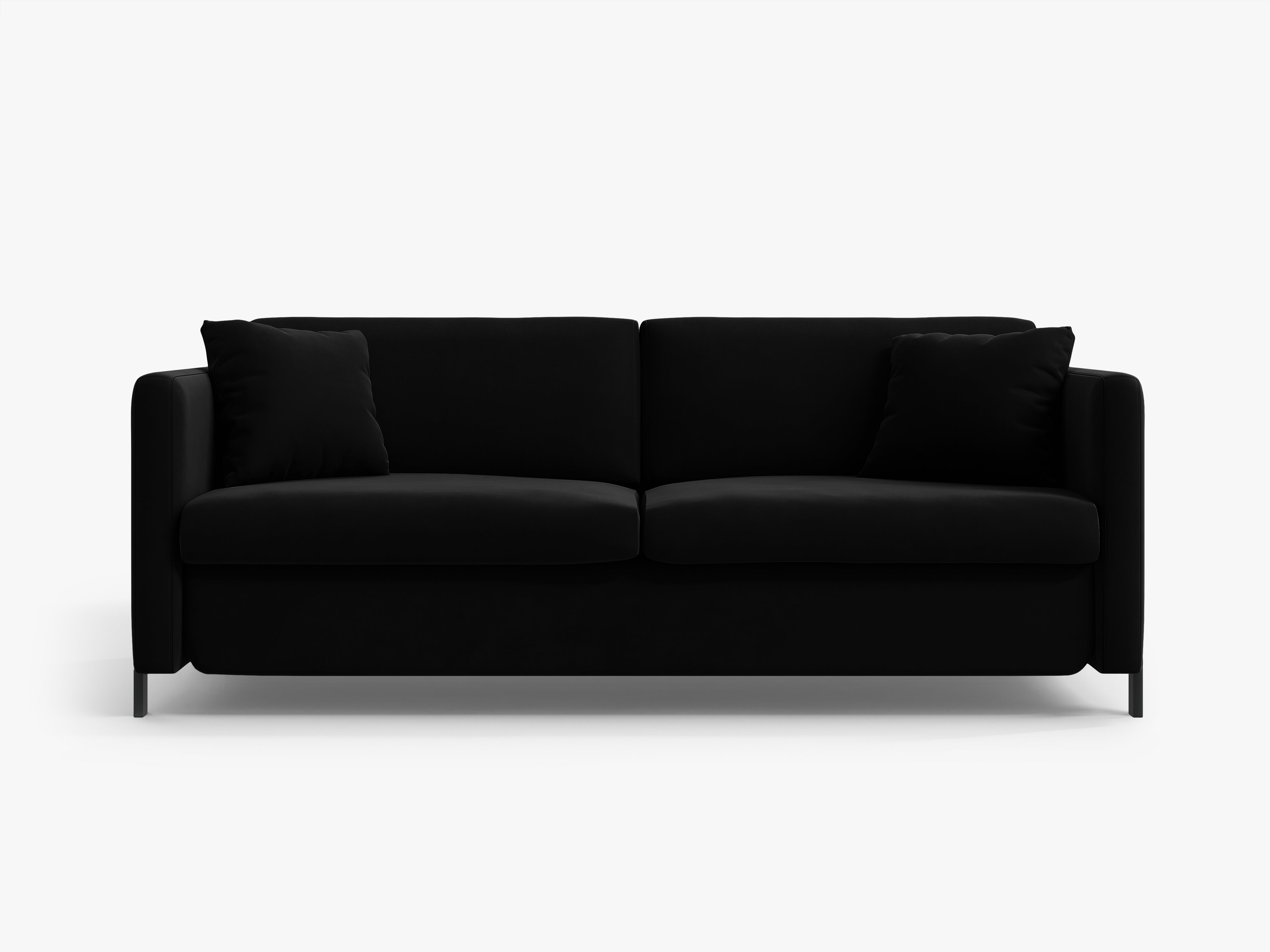 Velvet Sofa with Bed Function, "Gloria", 3 Seats, Black, 202x102x80
Made in Europe