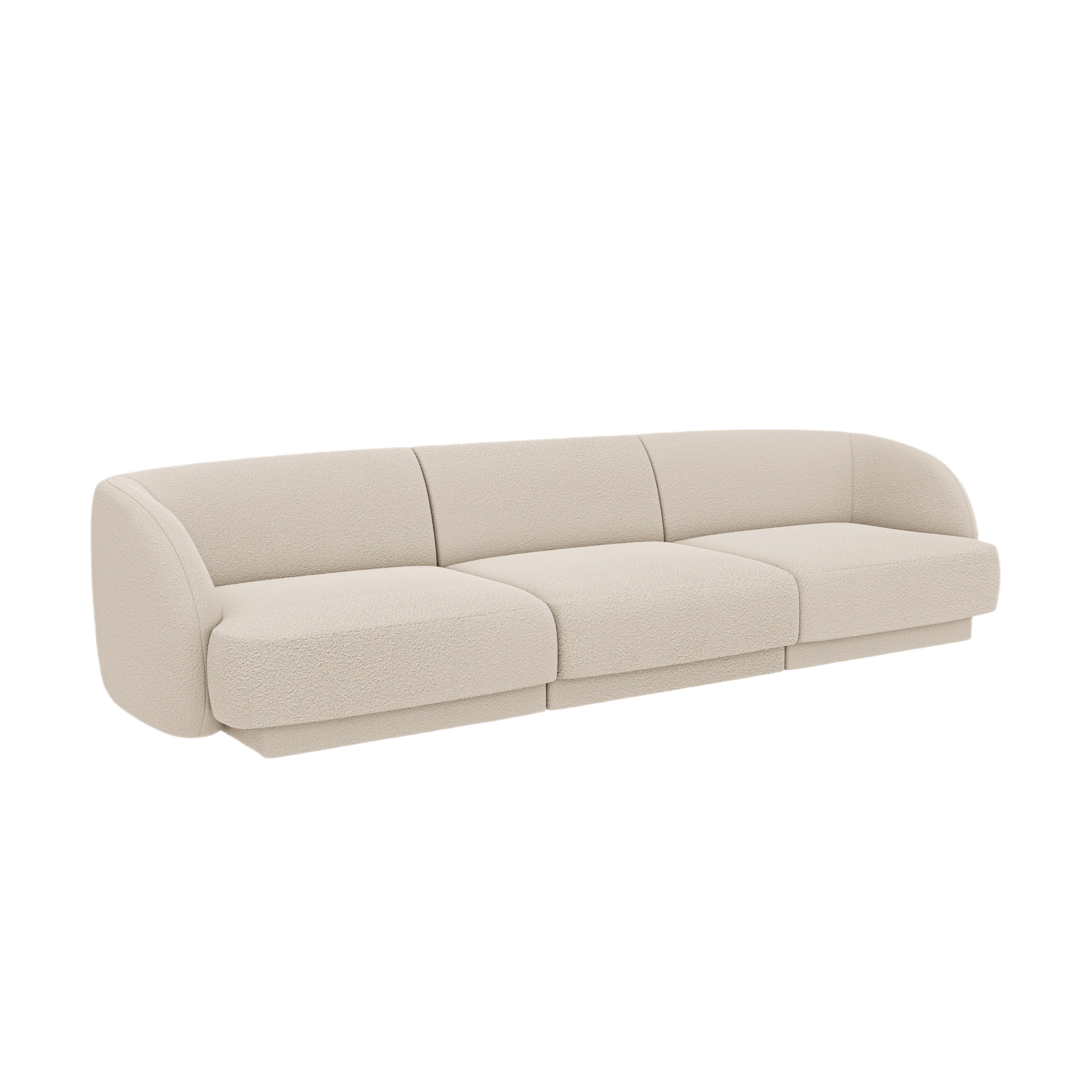 Sofa 3-Sitzer MILEY beige Boucle