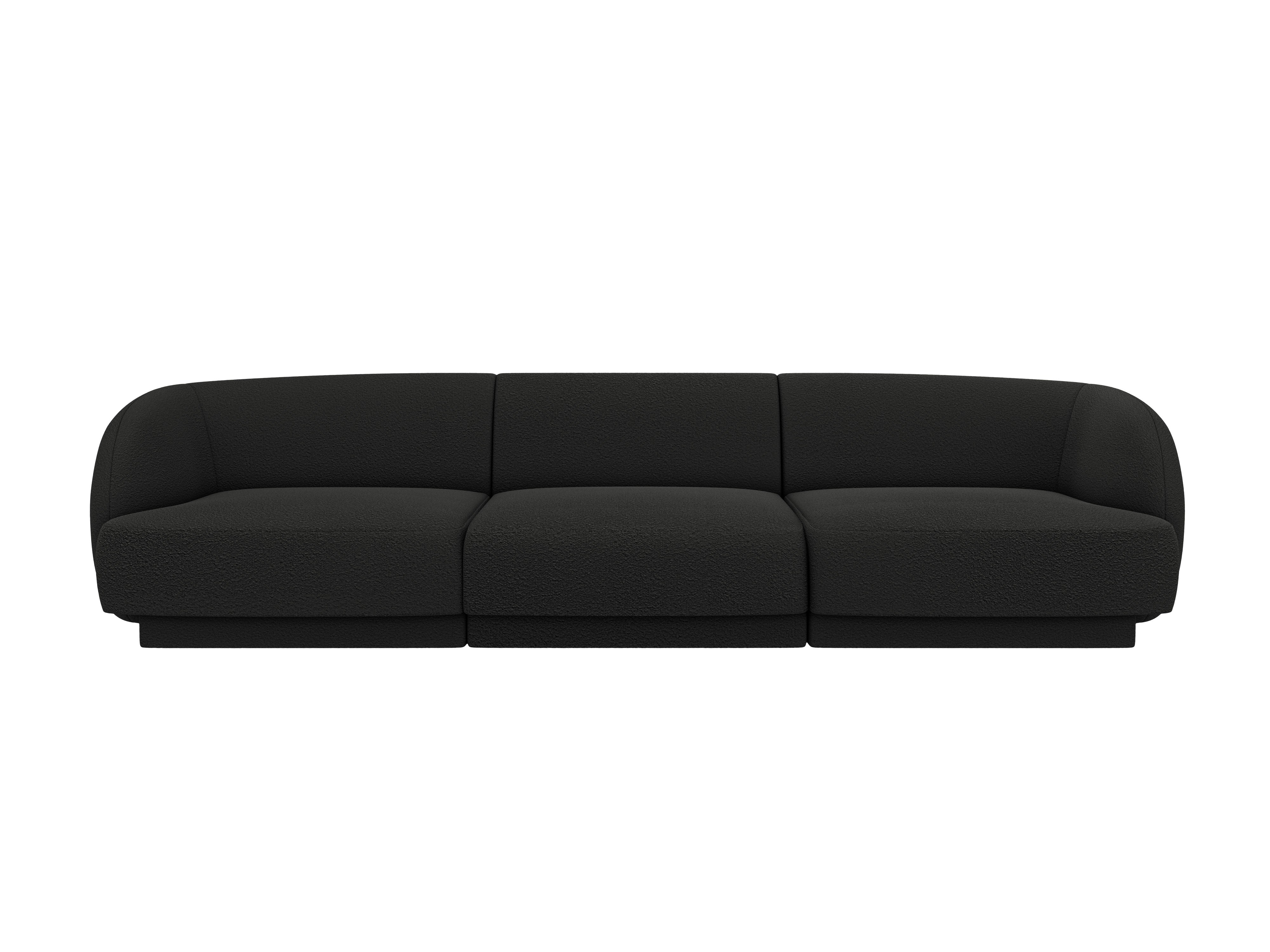 Sofa 3-Sitzer MILEY schwarzes Boucle
