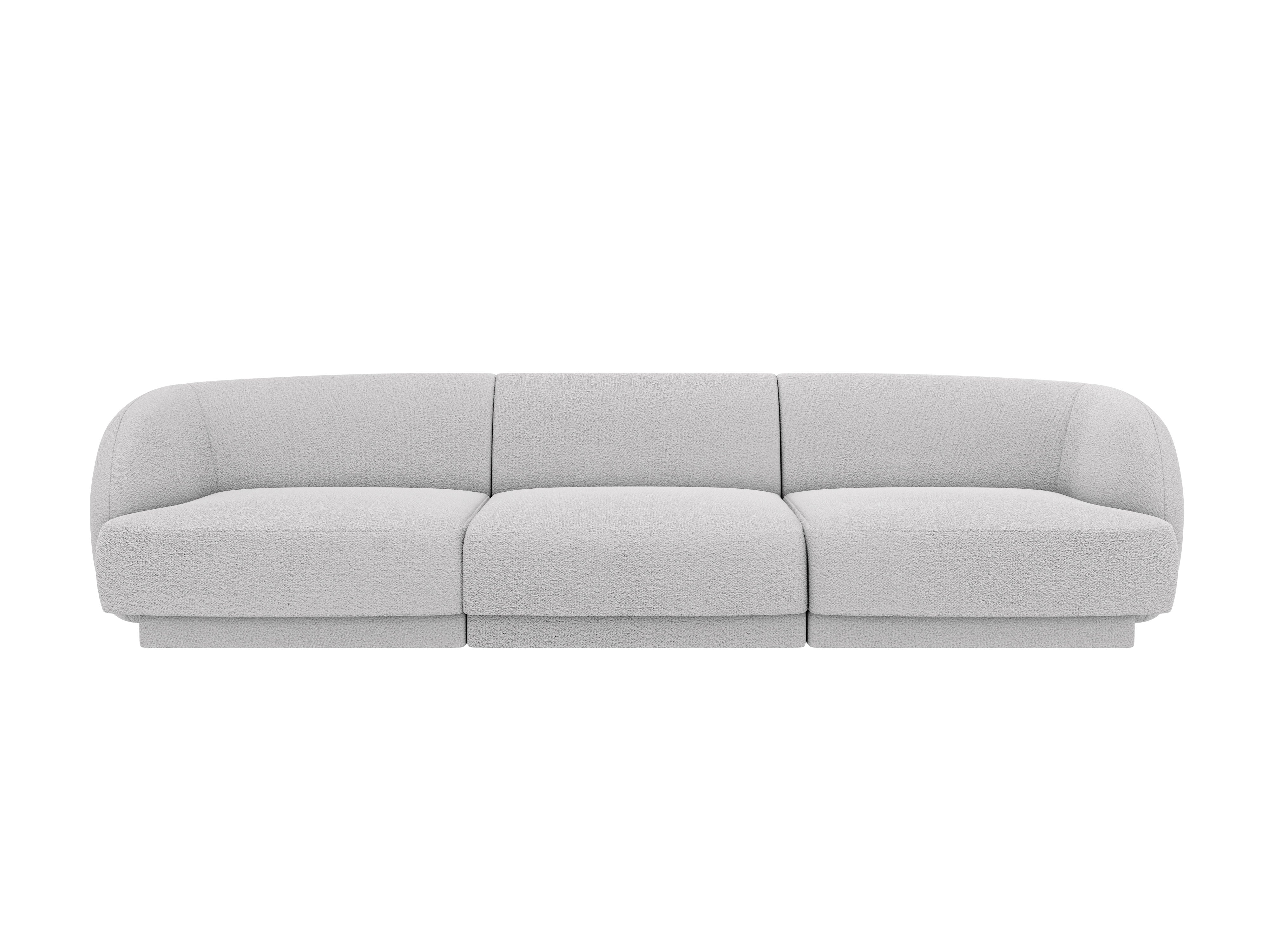 Sofa 3-Sitzer MILEY hellgrau Boucle