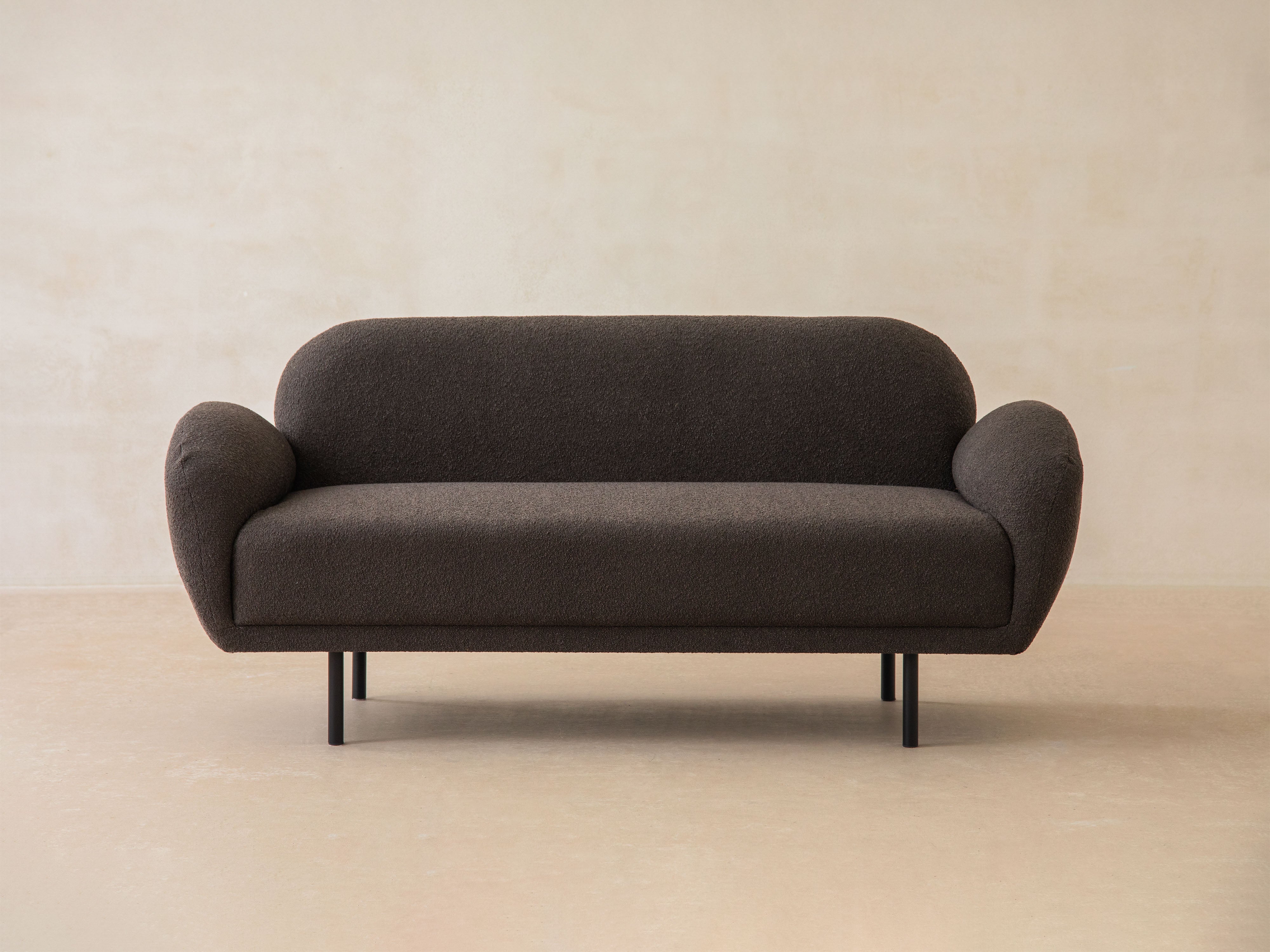 3-seater Sofa POPPY dark gray chenille