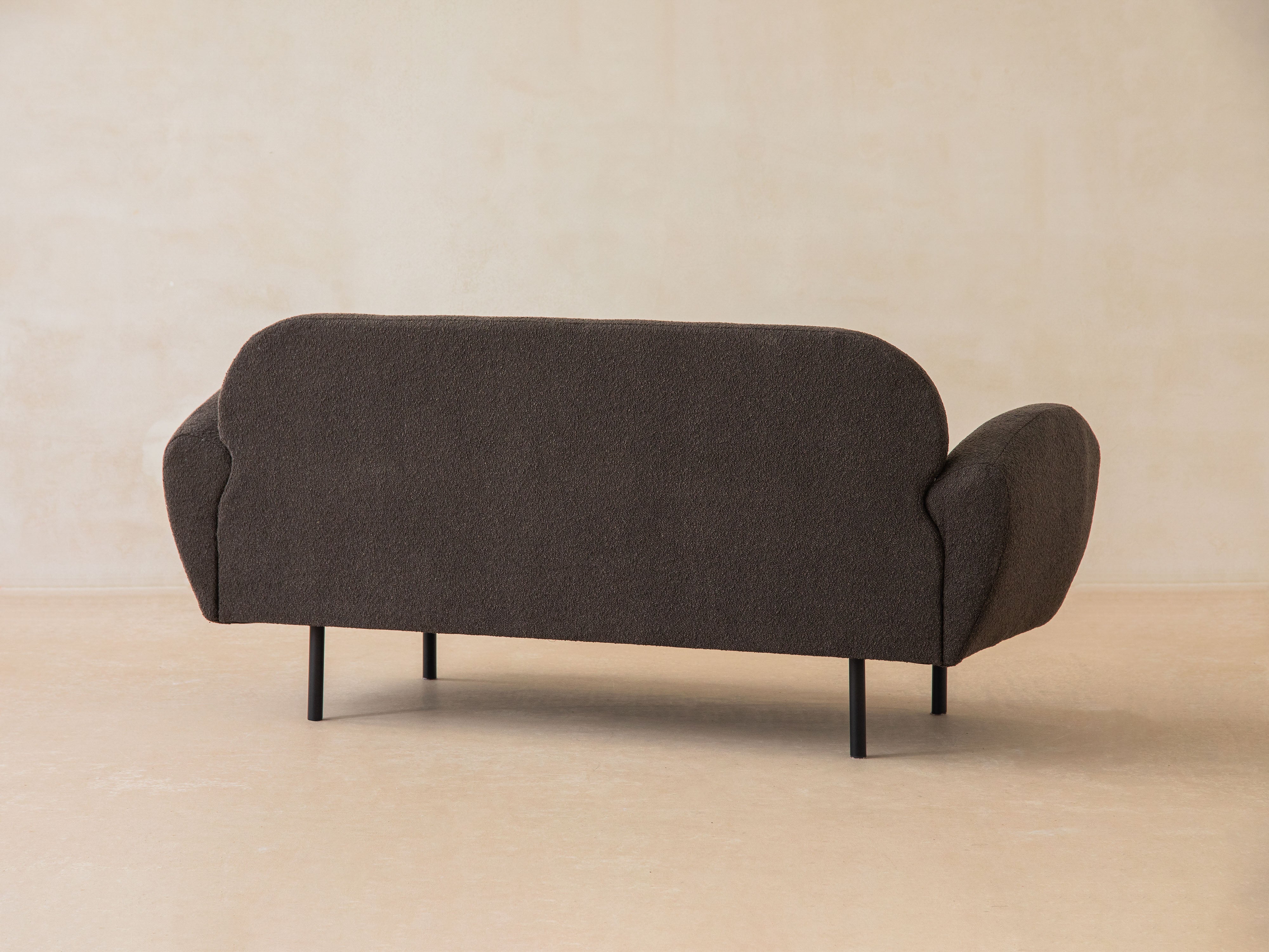 3-seater Sofa POPPY dark gray chenille