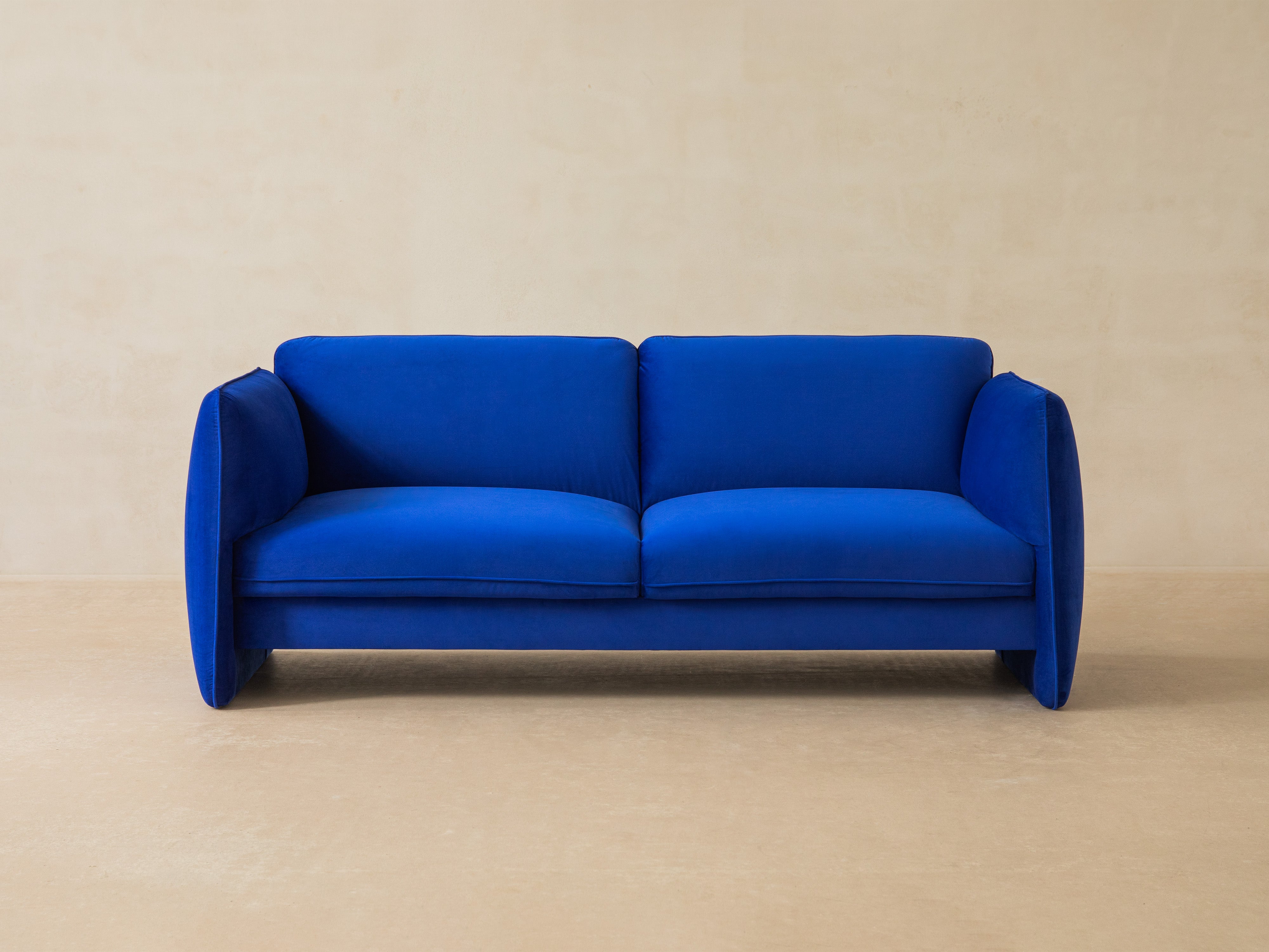 Sofa aksamitna 2-osobowa GEORGIA ciemnoszary