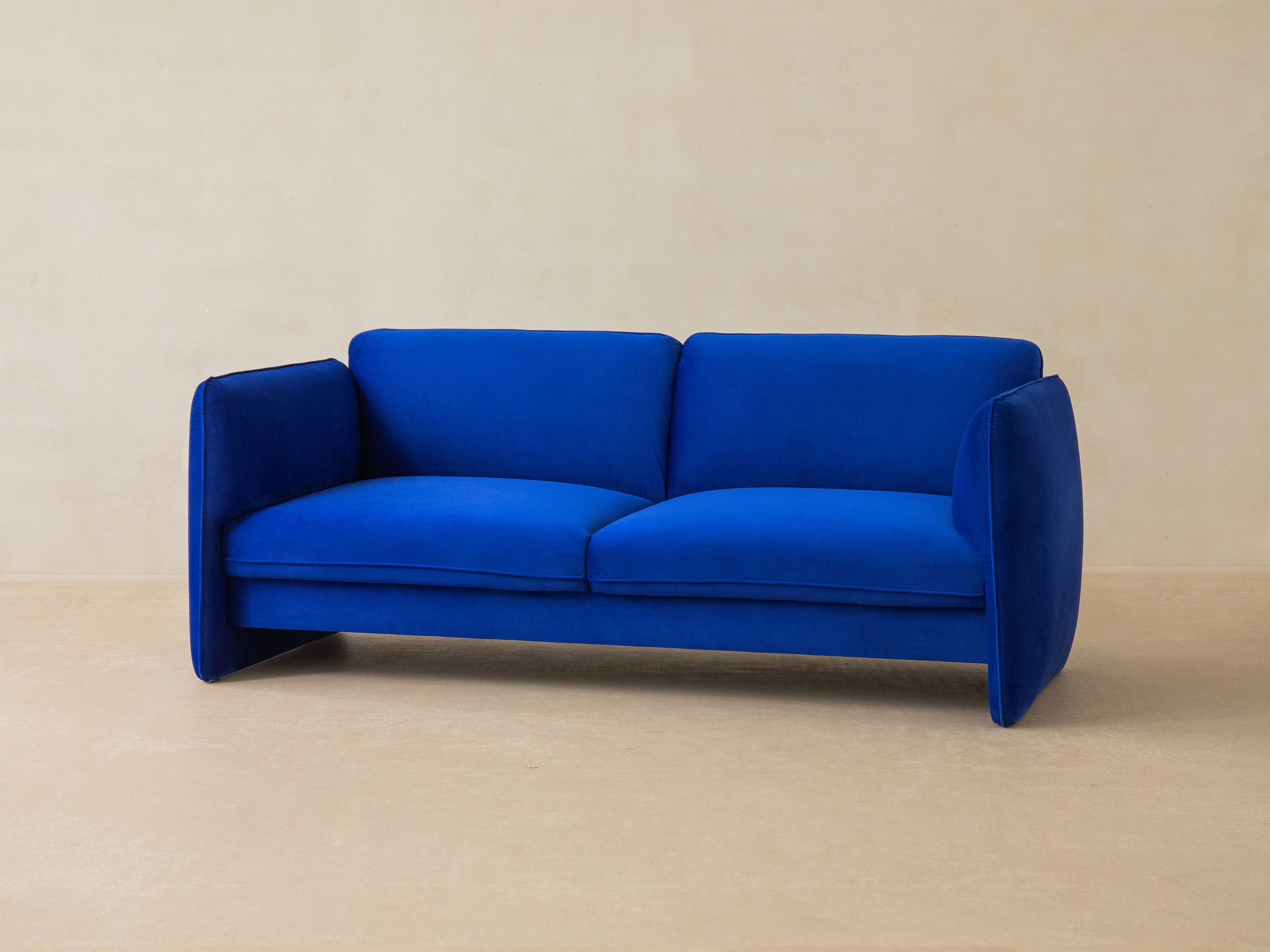 Sofa aksamitna 2-osobowa GEORGIA ciemnoszary