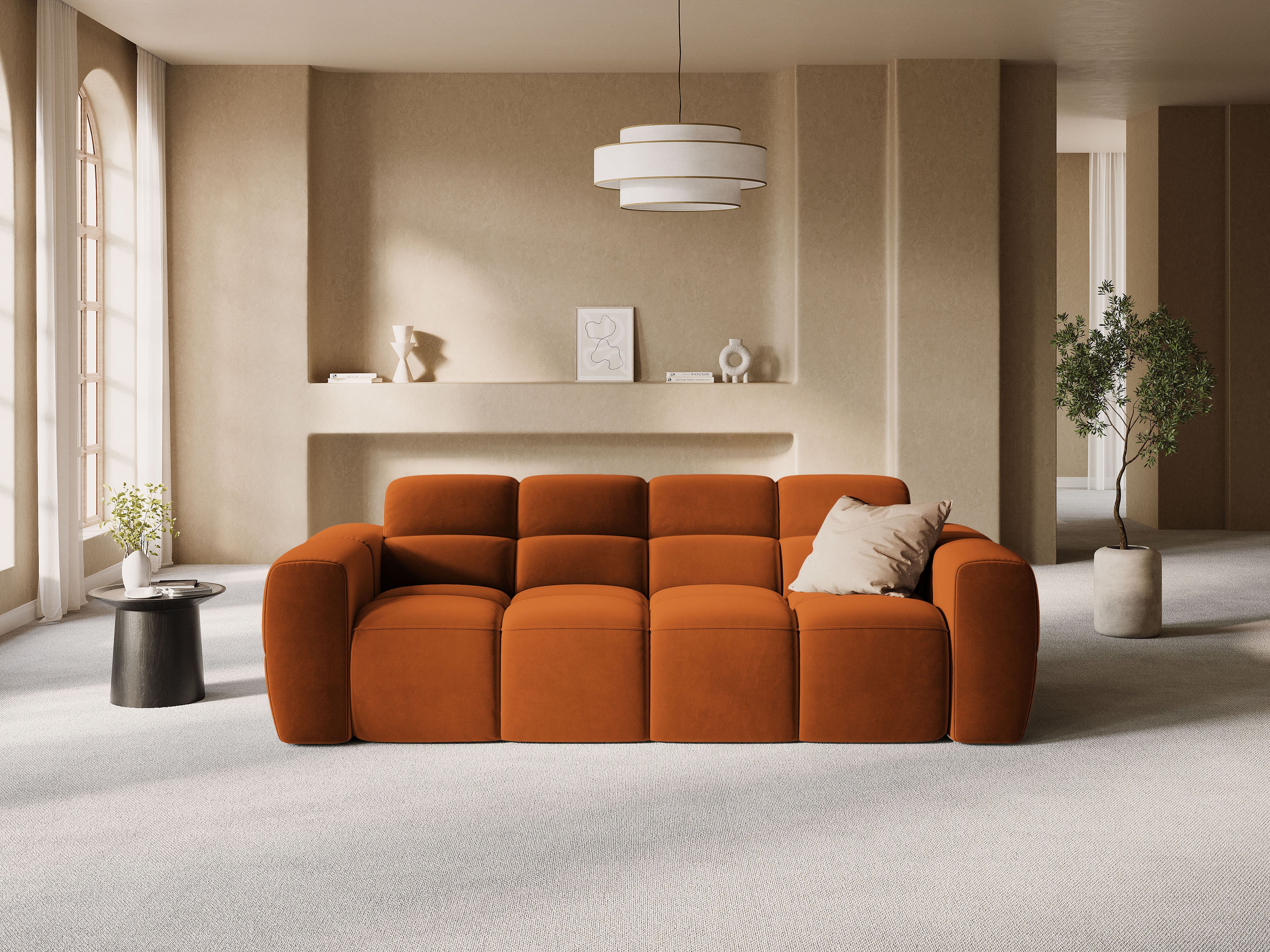 Sofa 3-Sitzer LISA terrakotta Chenille
