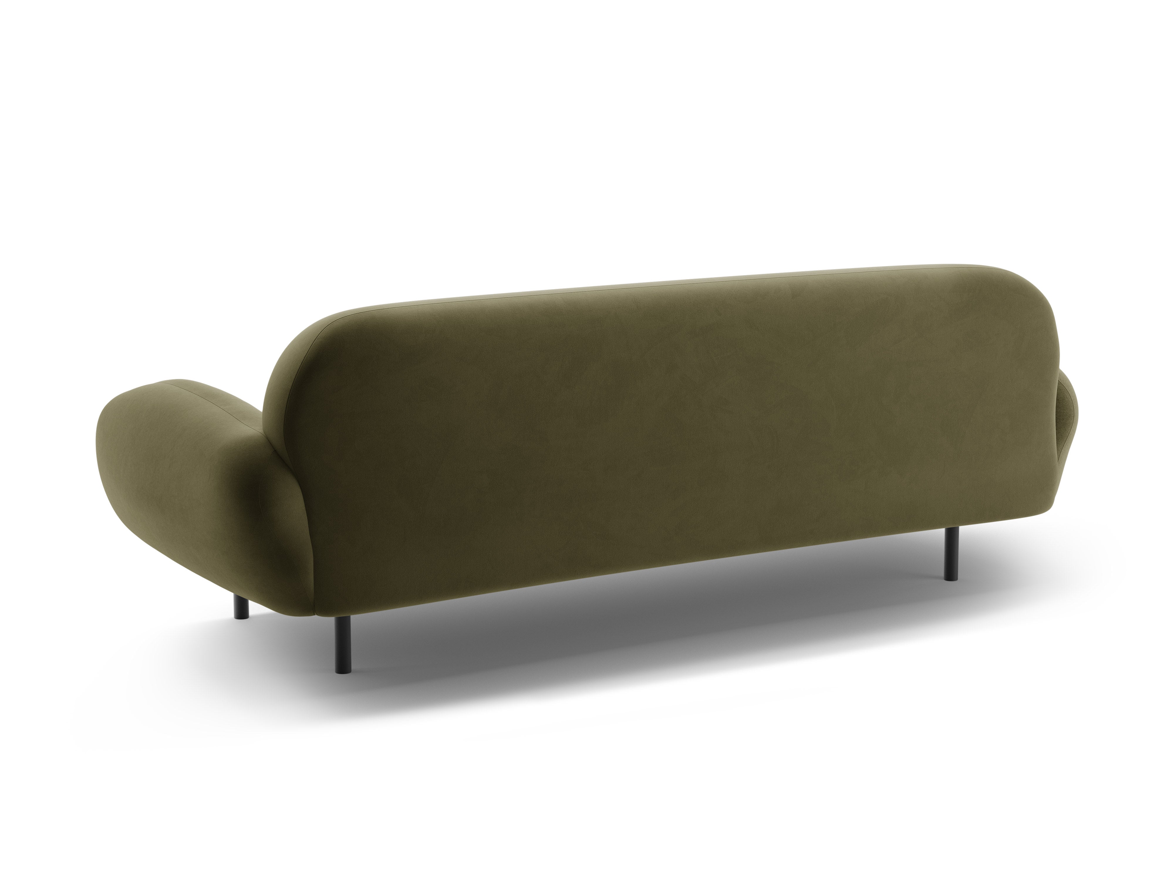 Velvet 3-Seater Sofa POPPY Green
