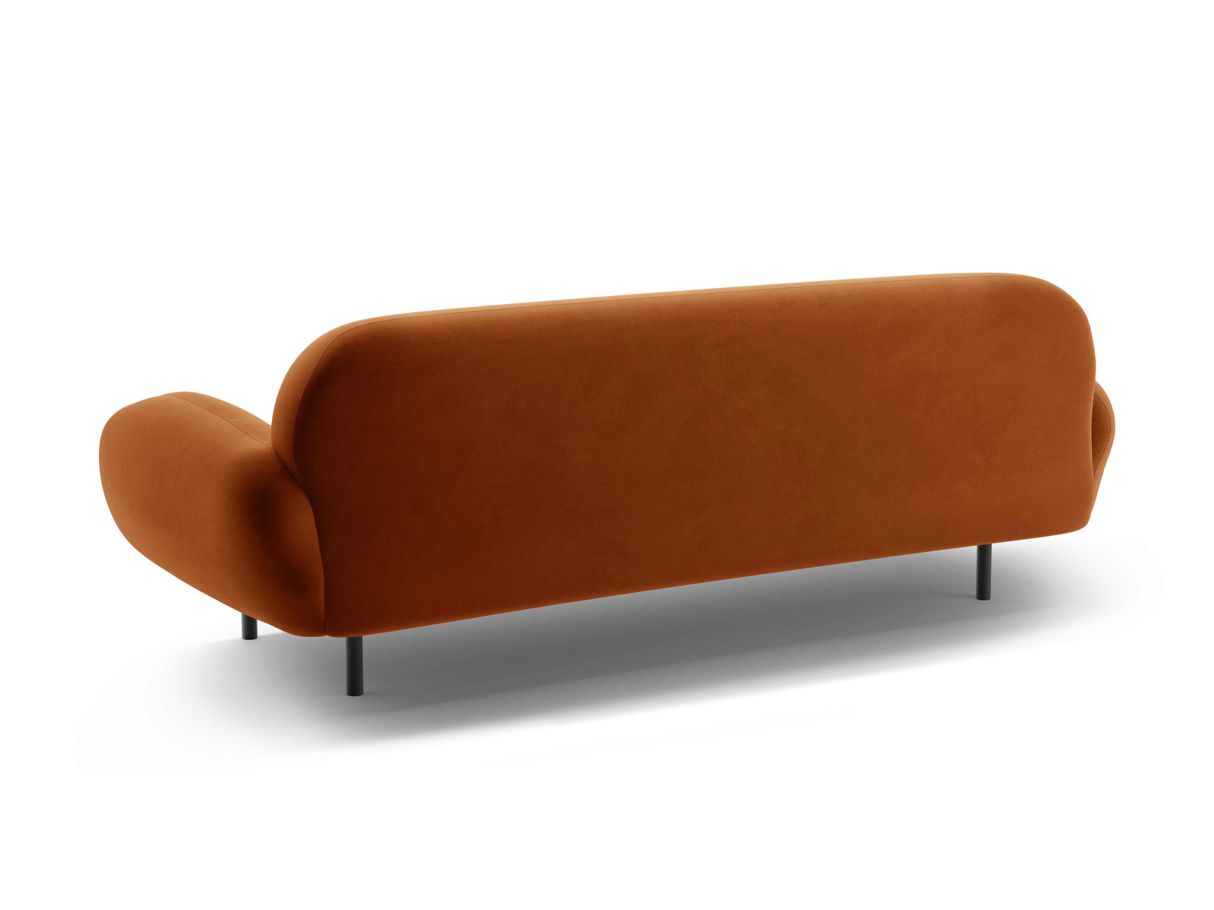 Velvet 3-Seater Sofa POPPY terracotta