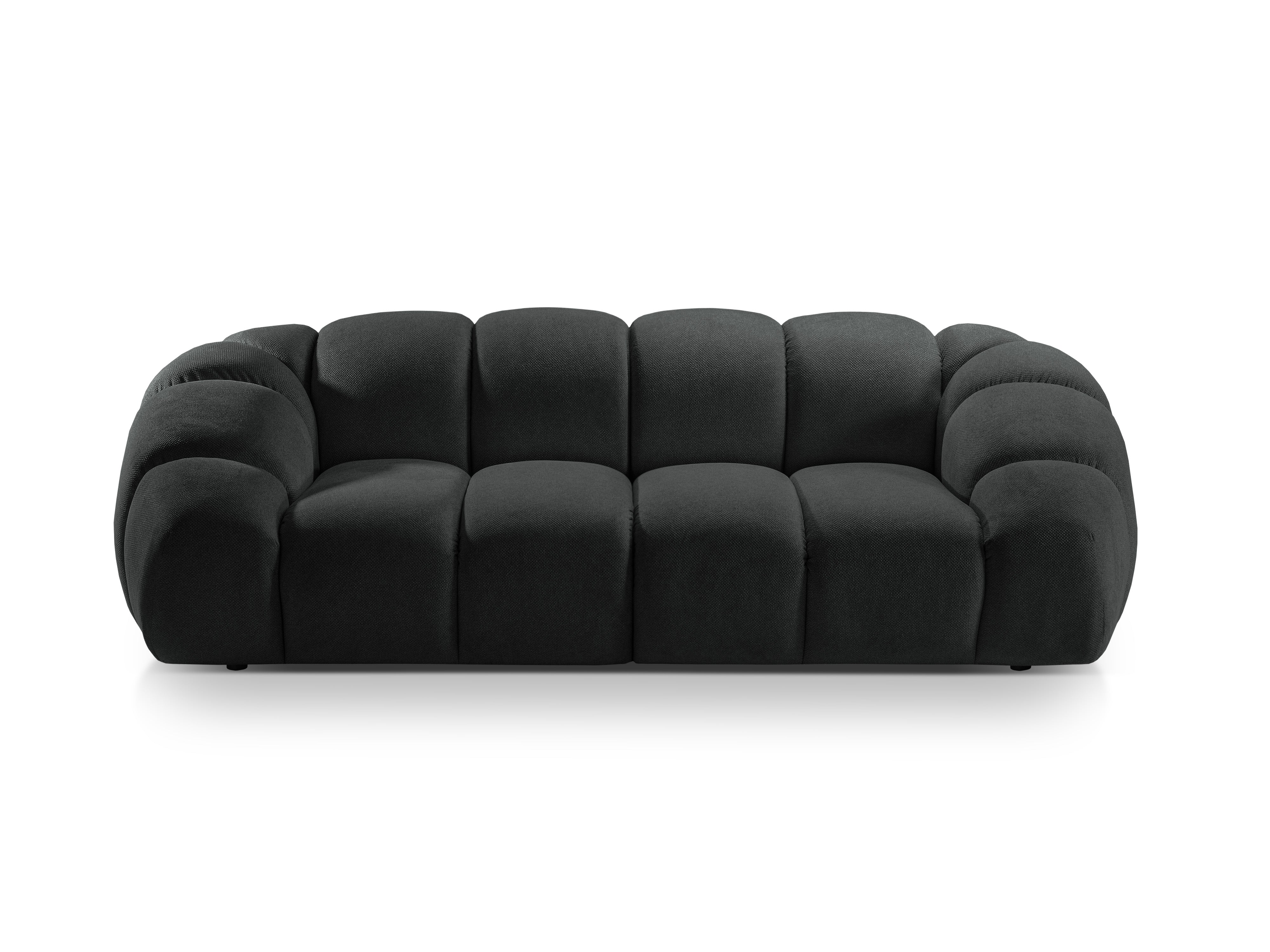 Sofa 3-Sitzer DIANA anthrazitfarbener Chenille
