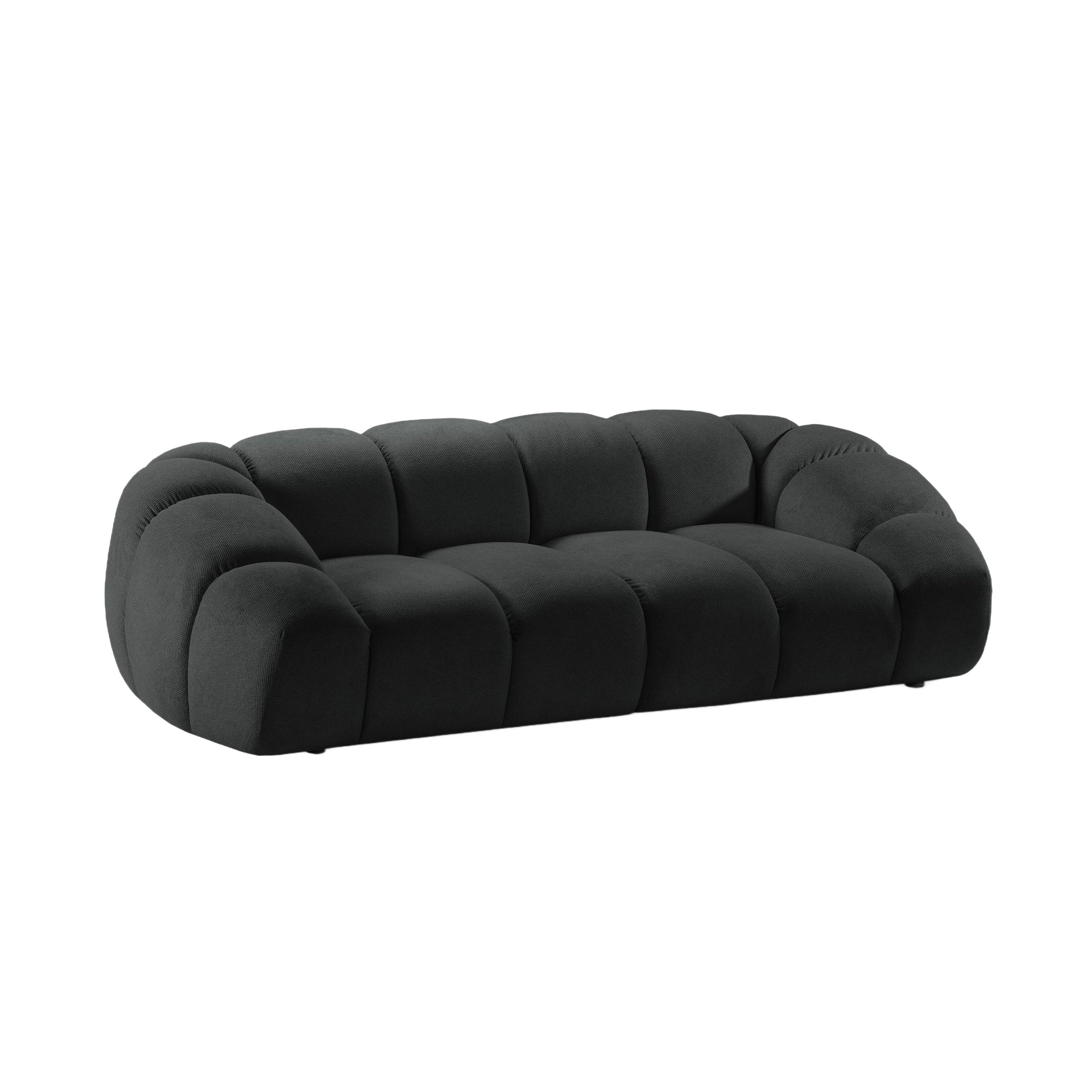 Sofa 3-Sitzer DIANA anthrazitfarbener Chenille
