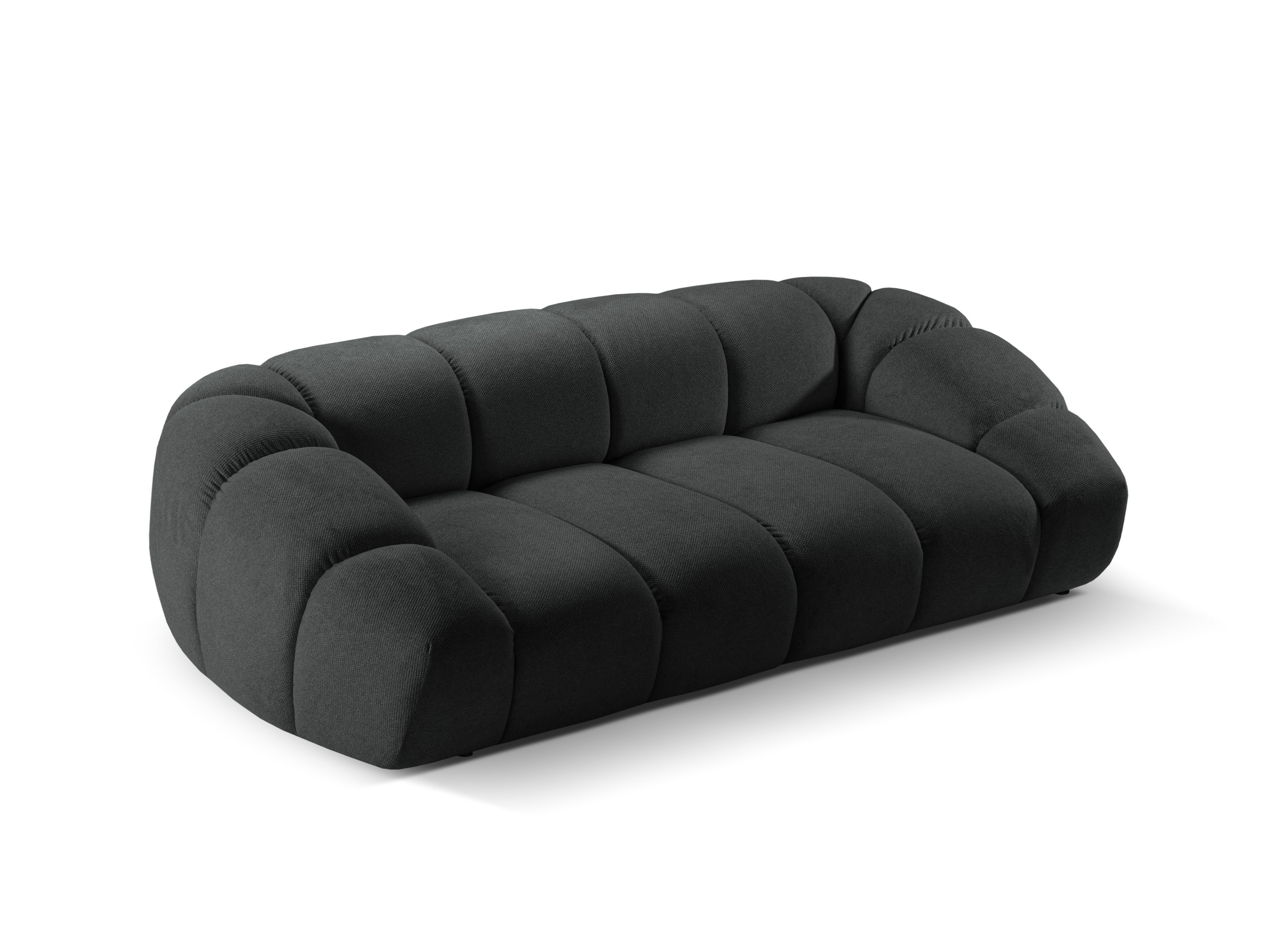 Sofa 3-Sitzer DIANA anthrazitfarbener Chenille