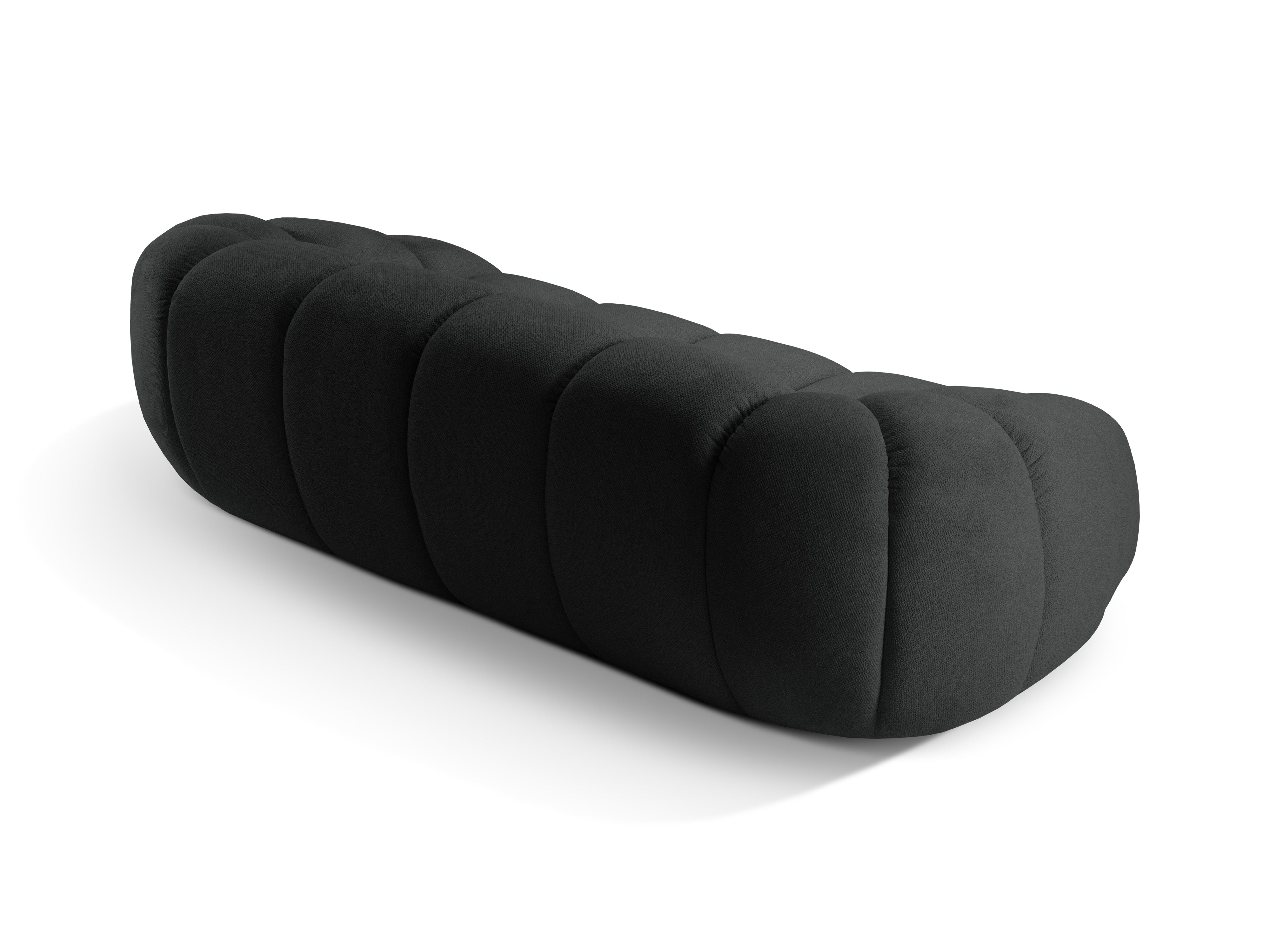 Sofa 3-Sitzer DIANA anthrazitfarbener Chenille