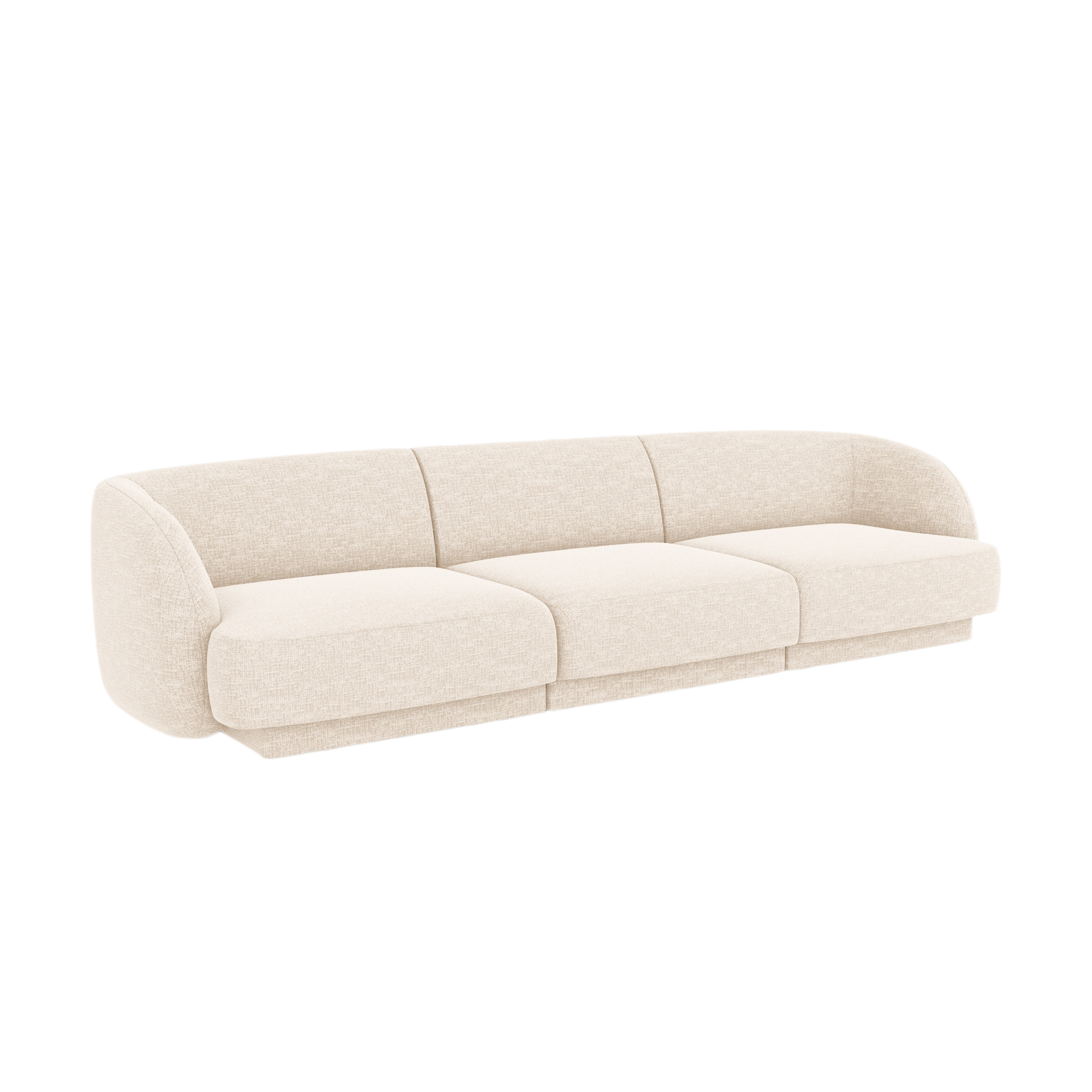 3-seater Sofa MILEY ivory chenille