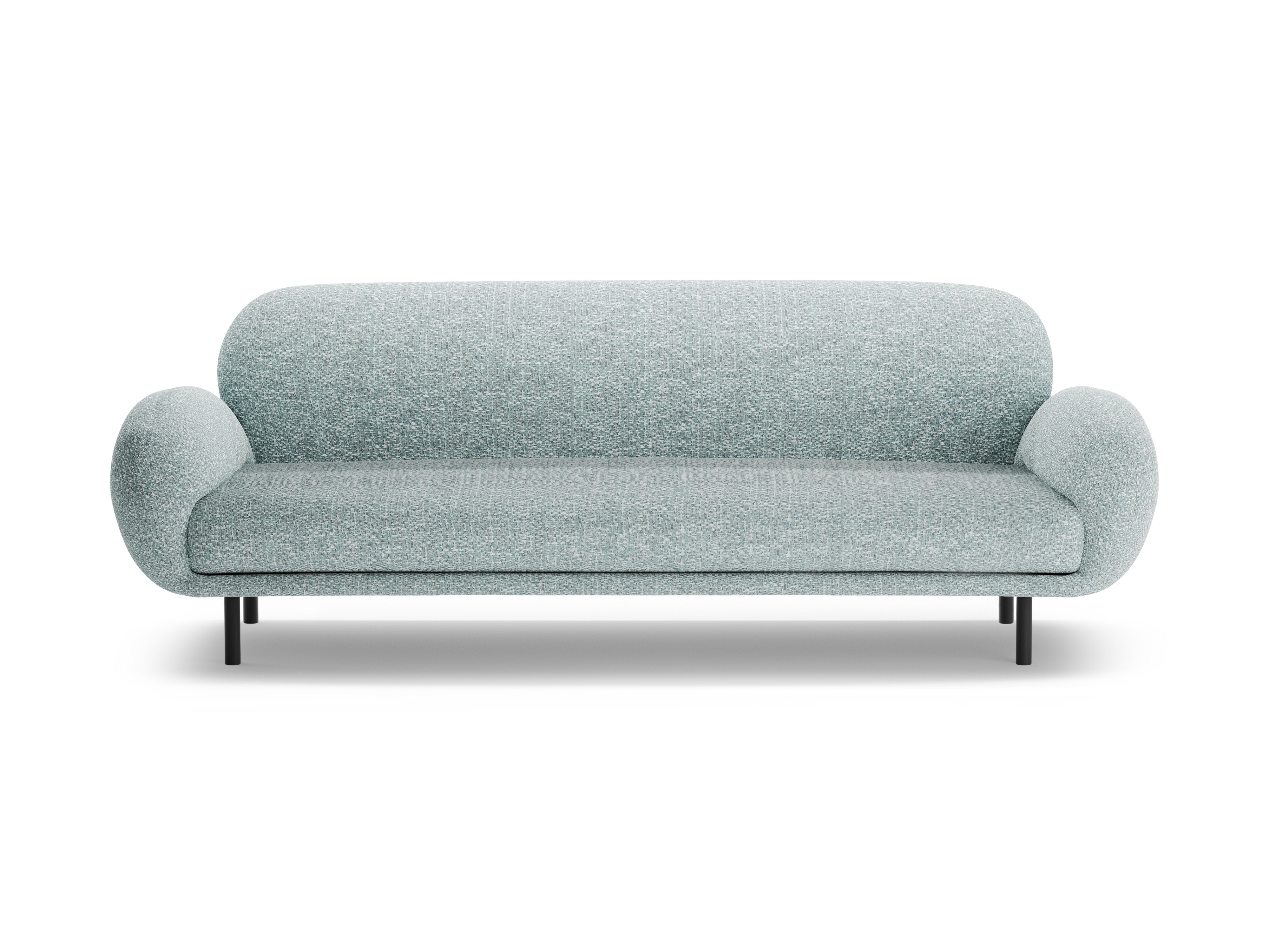 3-seater POPPY sofa muted blue chenille