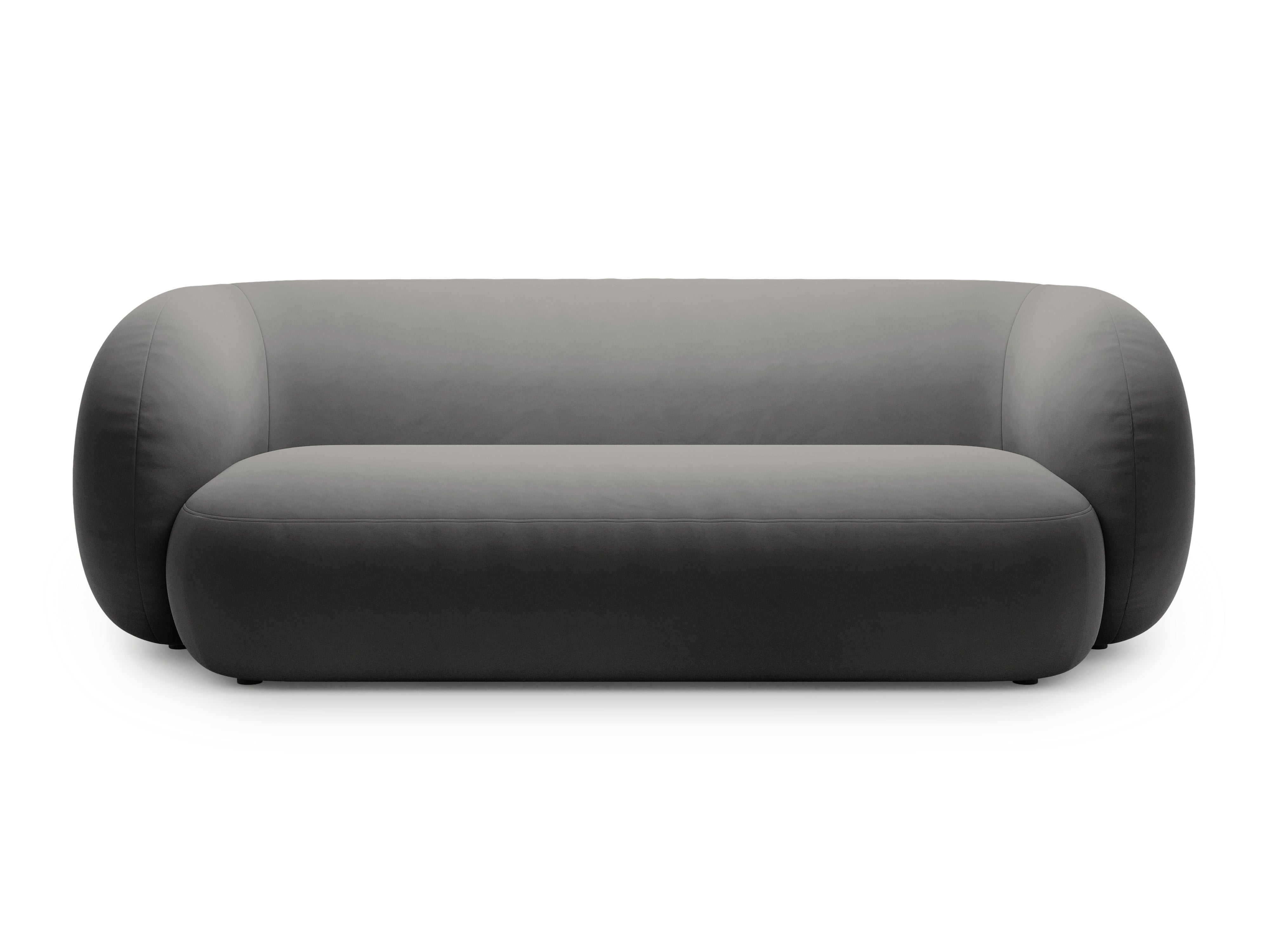 Sofa aus Samt für 3 Personen KATE dunkelgrau [Monika] [Amelia spr]
