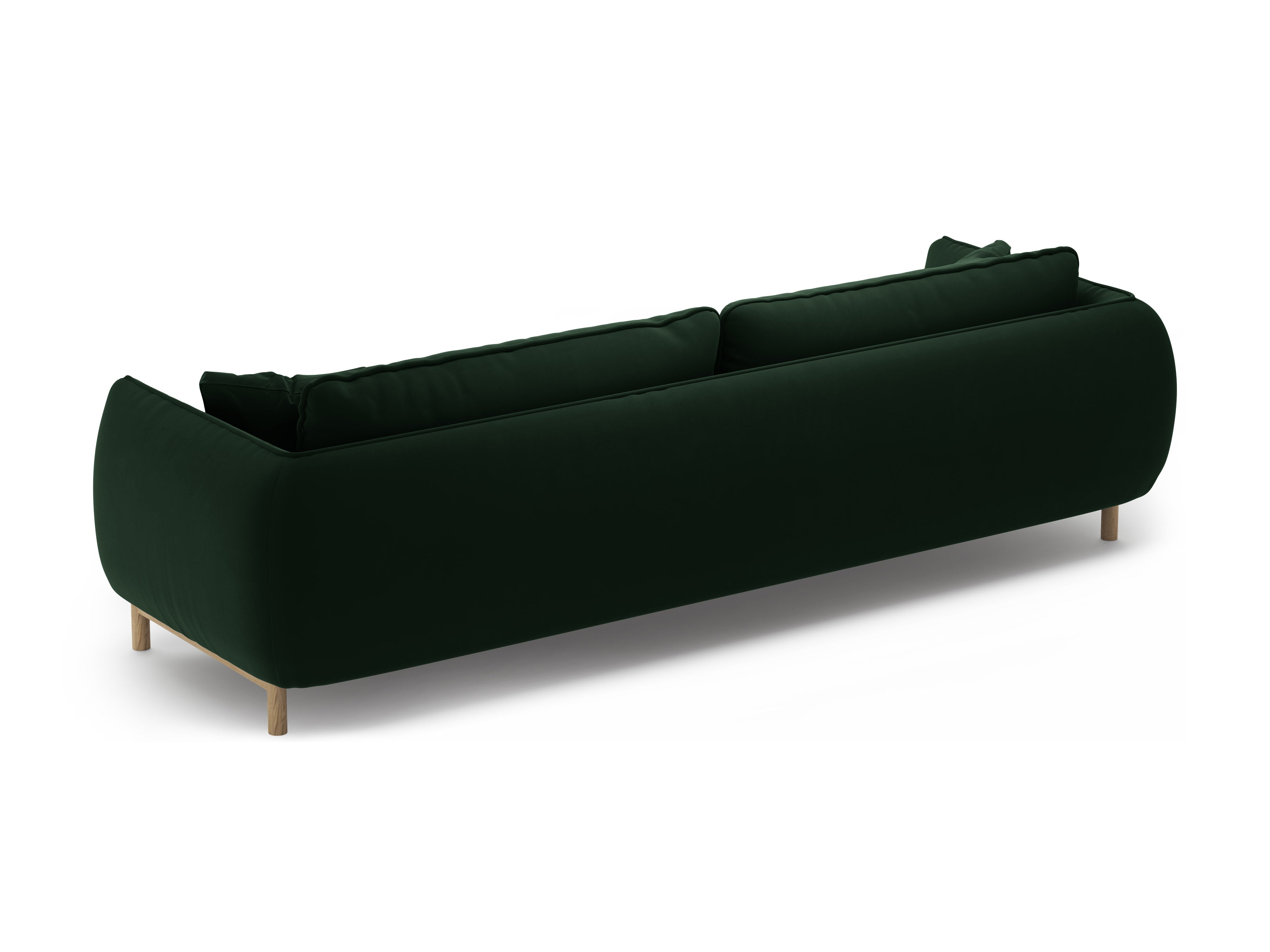 Sofa aus Samt für 4 Personen ADA in Flaschengrün