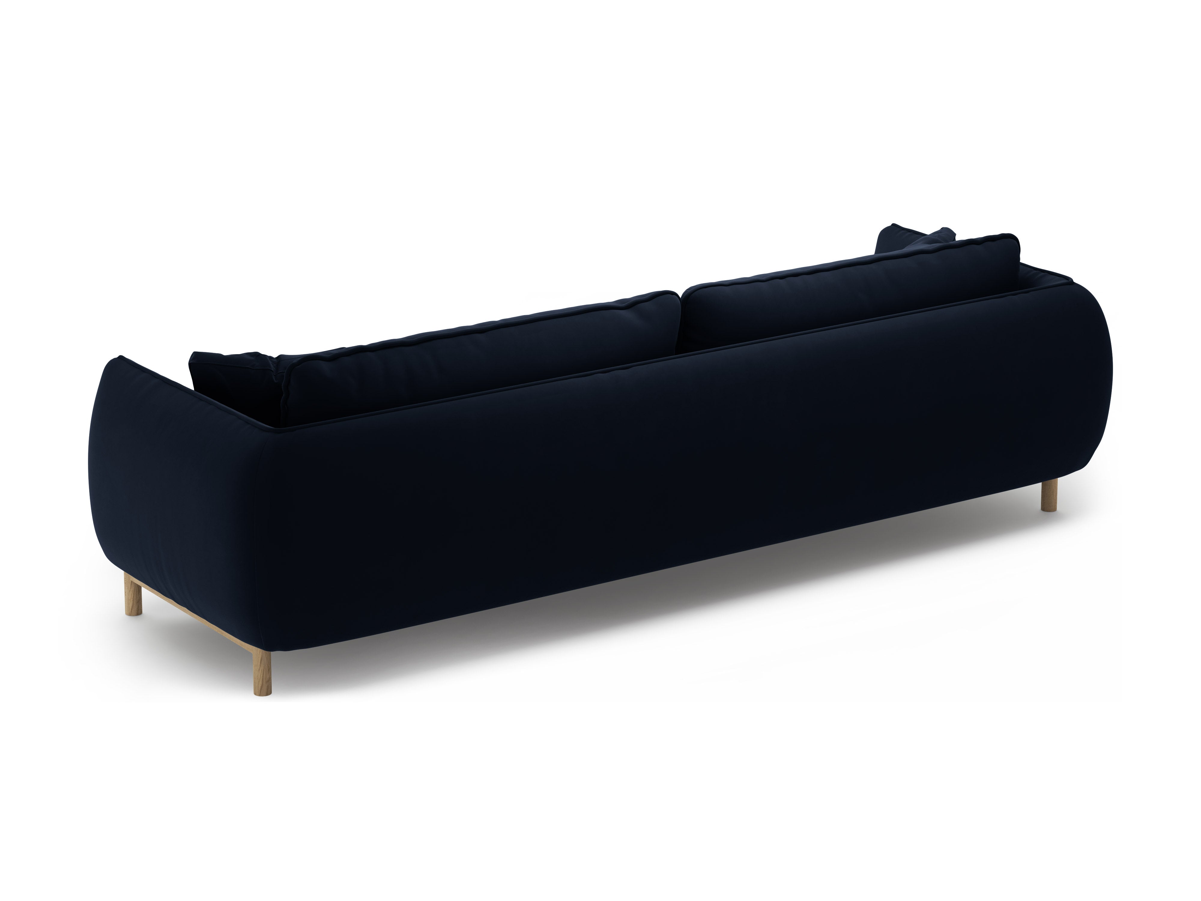 ADA royal blue velvet 4-seater sofa