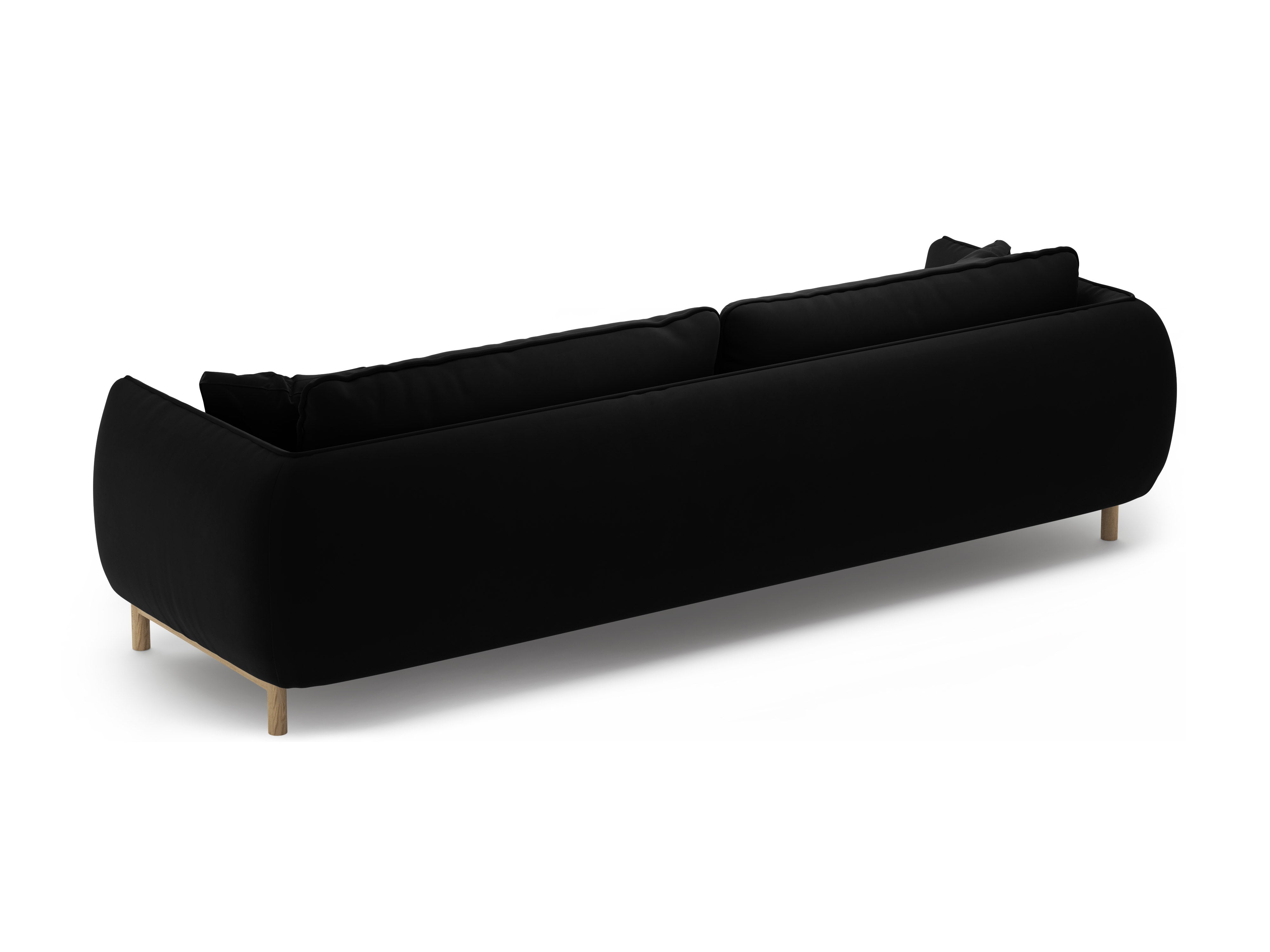 Sofa aus Samt für 4 Personen ADA schwarz
