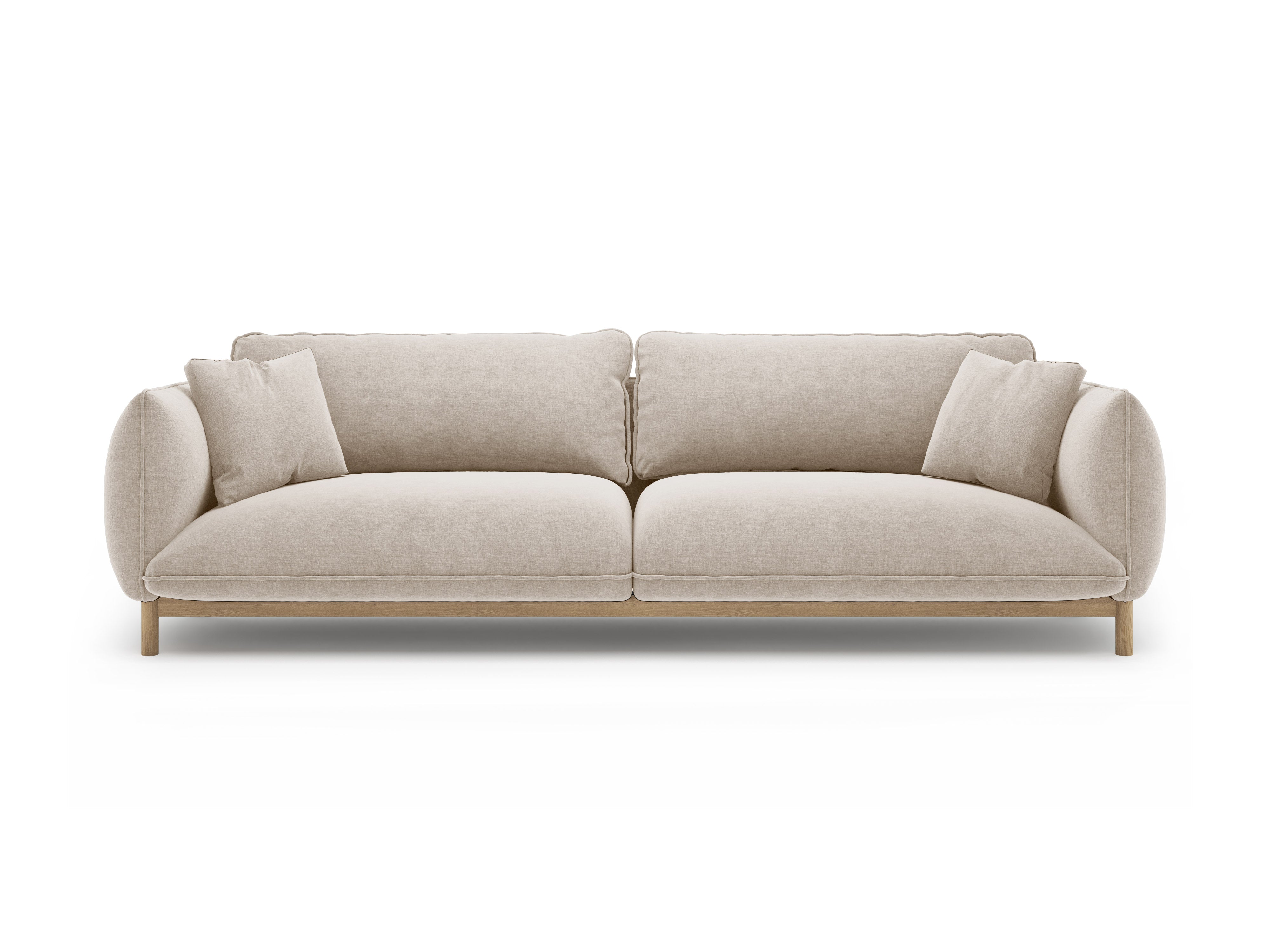 Sofa 4-Sitzer ADA hellbeige Chenille