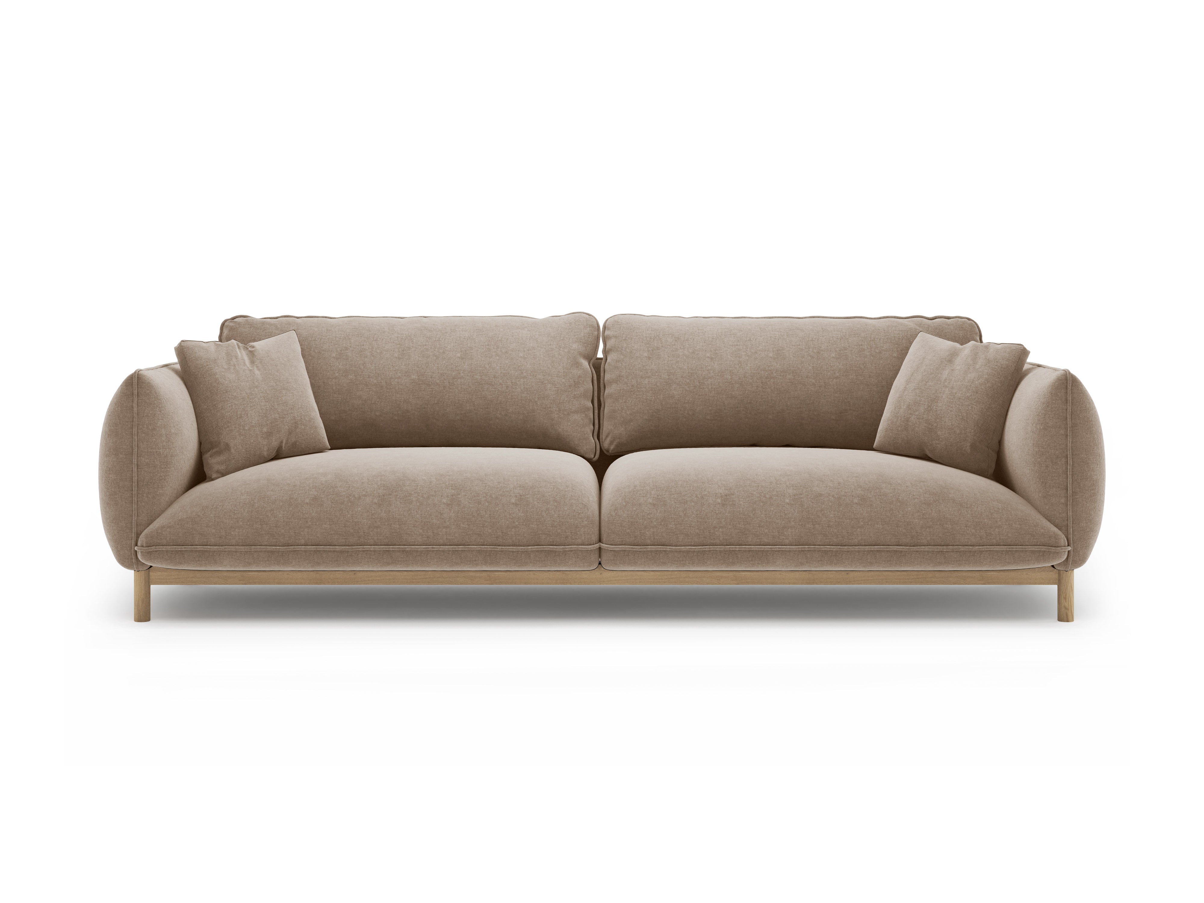 Sofa für 4 Personen ADA sandfarbener Chenille
