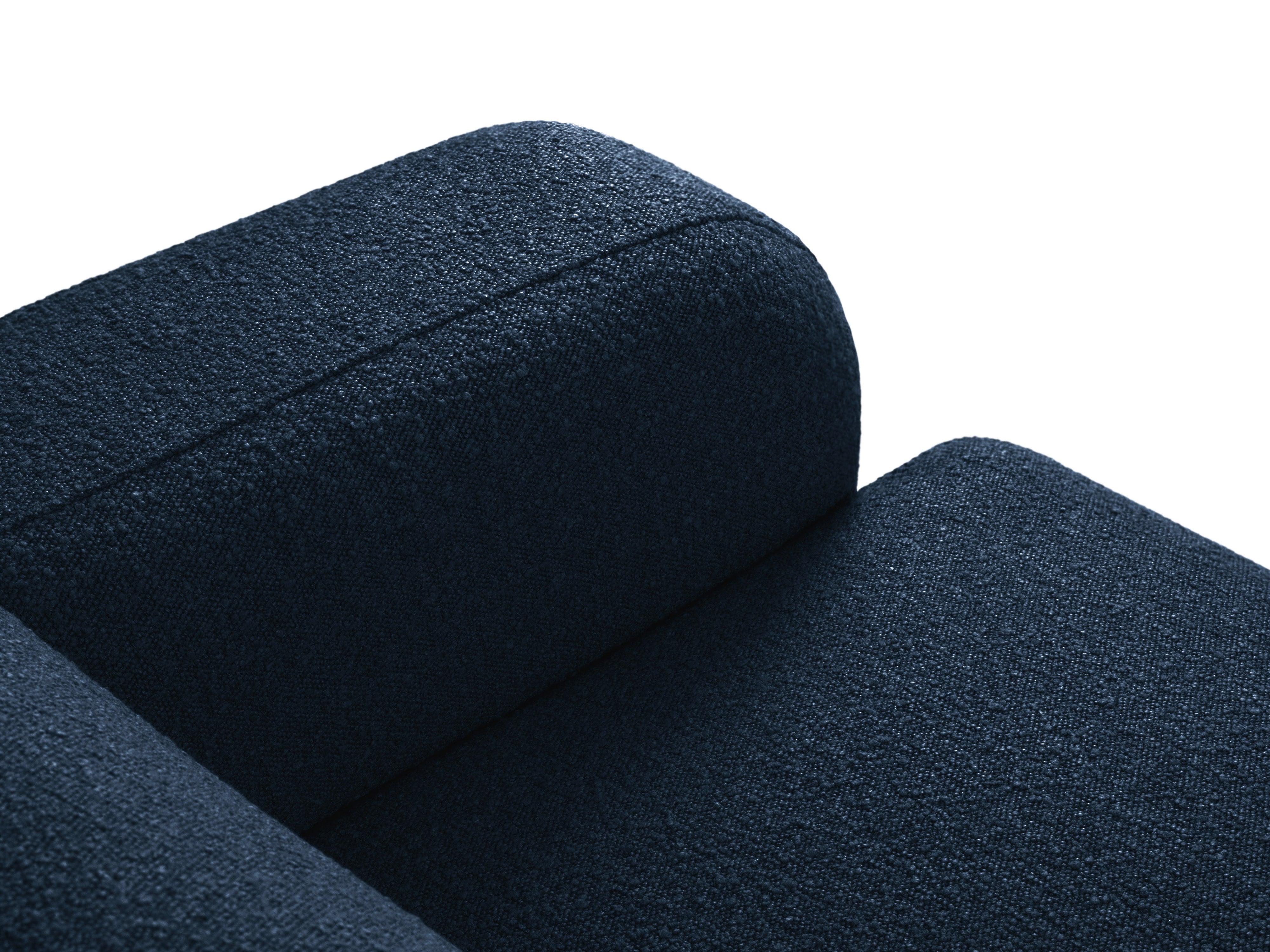Fotel w tkaninie boucle MOLINO granatowy Micadoni    Eye on Design