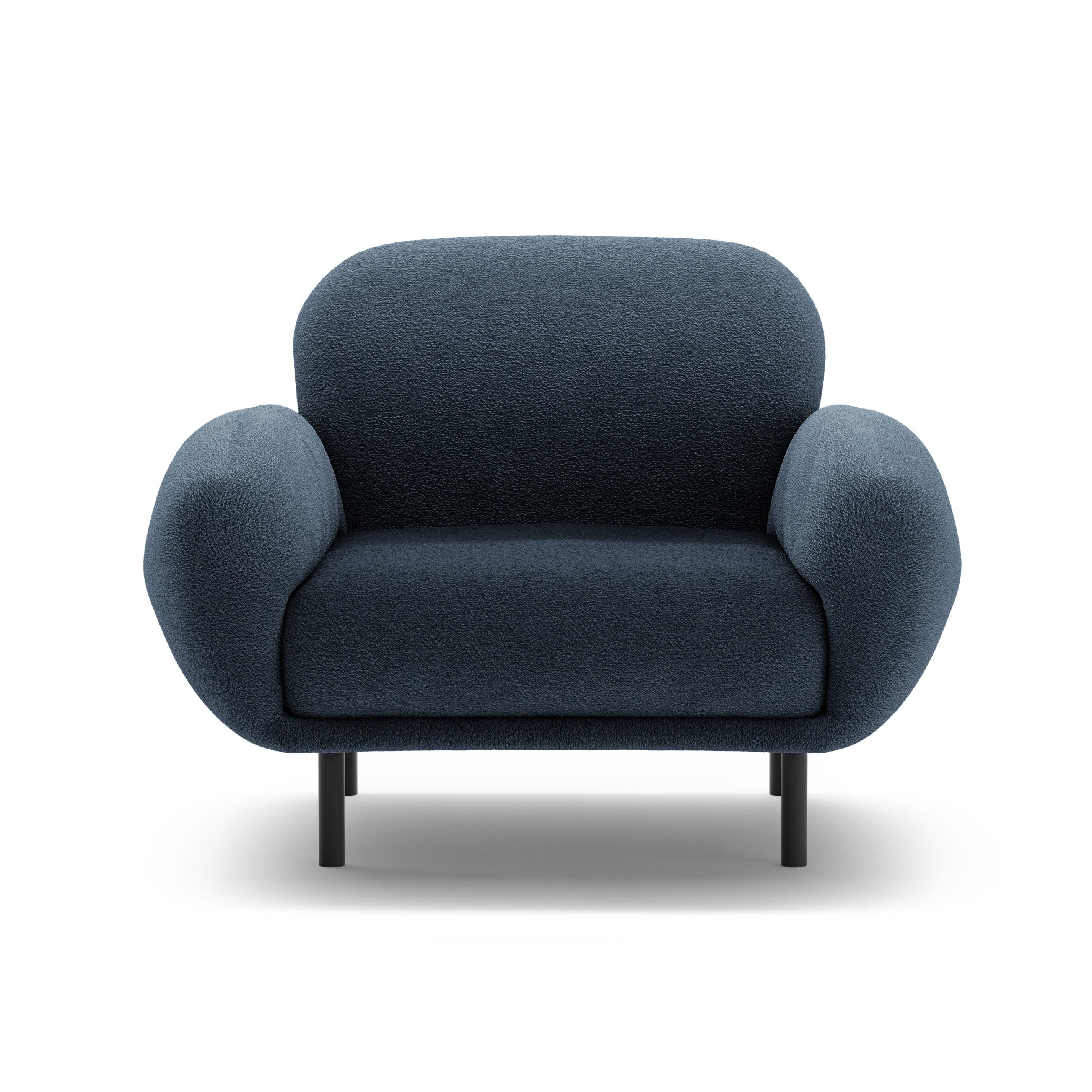 POPPY dark blue boucle armchair