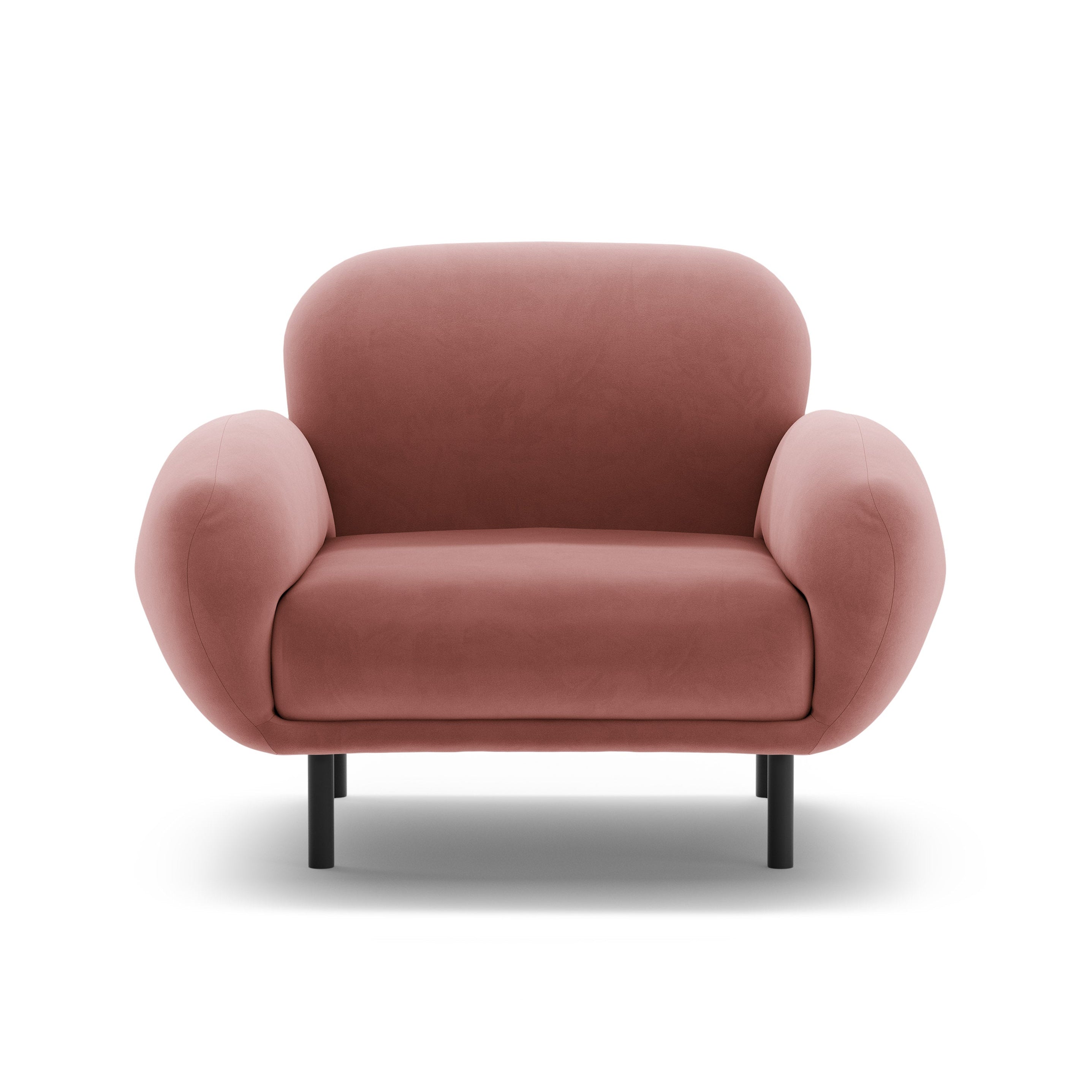 Velvet Armchair POPPY Dirty Pink