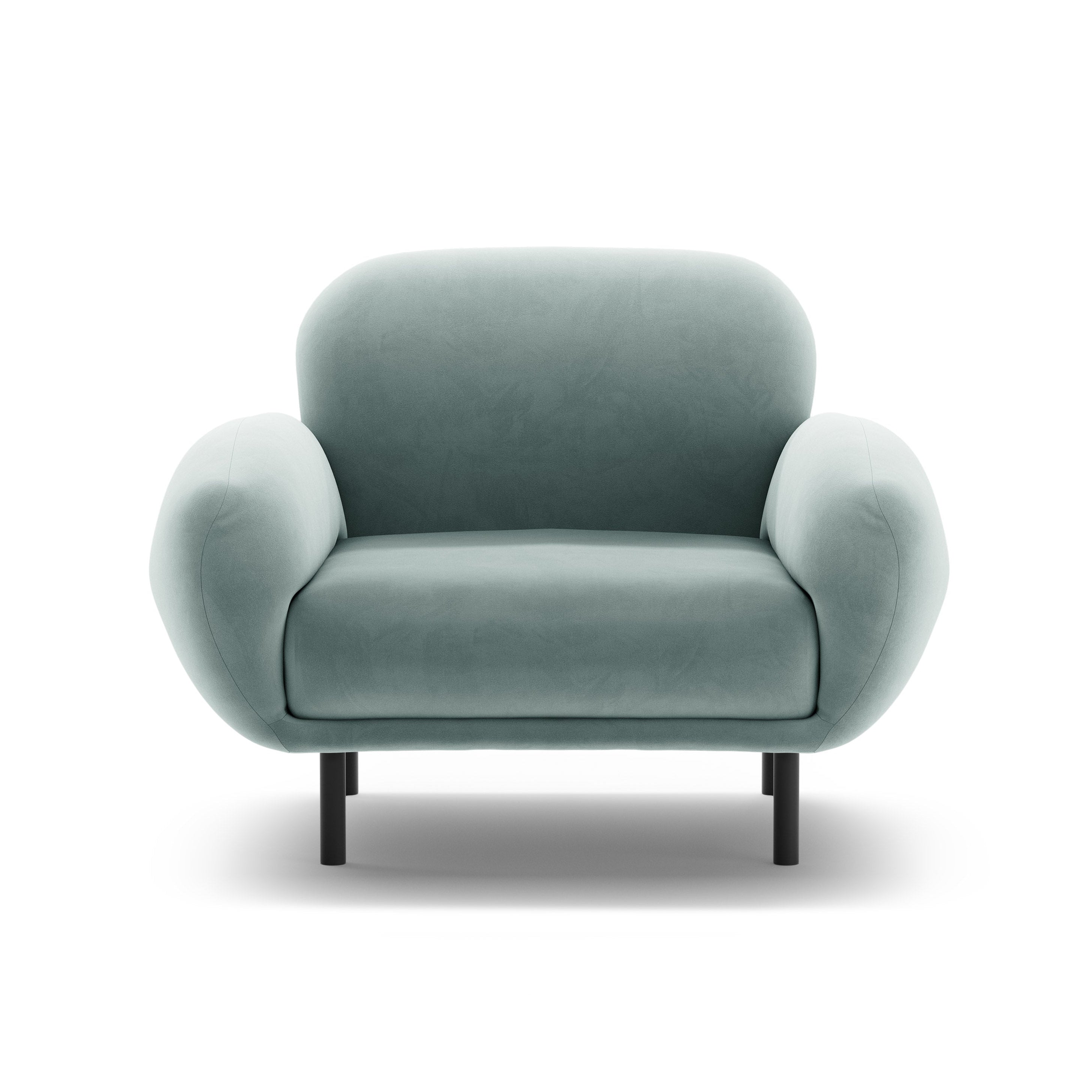 Velvet Armchair POPPY Light Blue