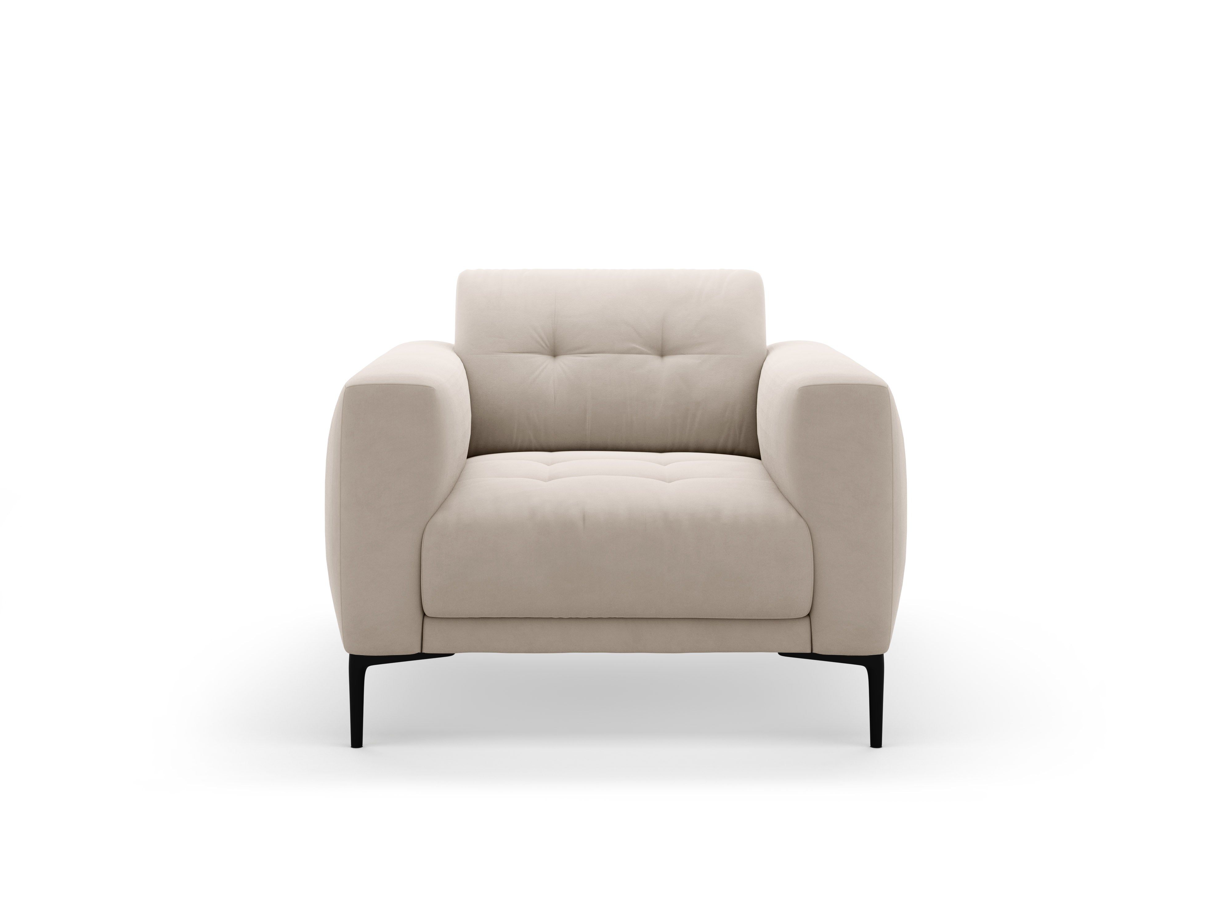 Velvet armchair BEMY beige