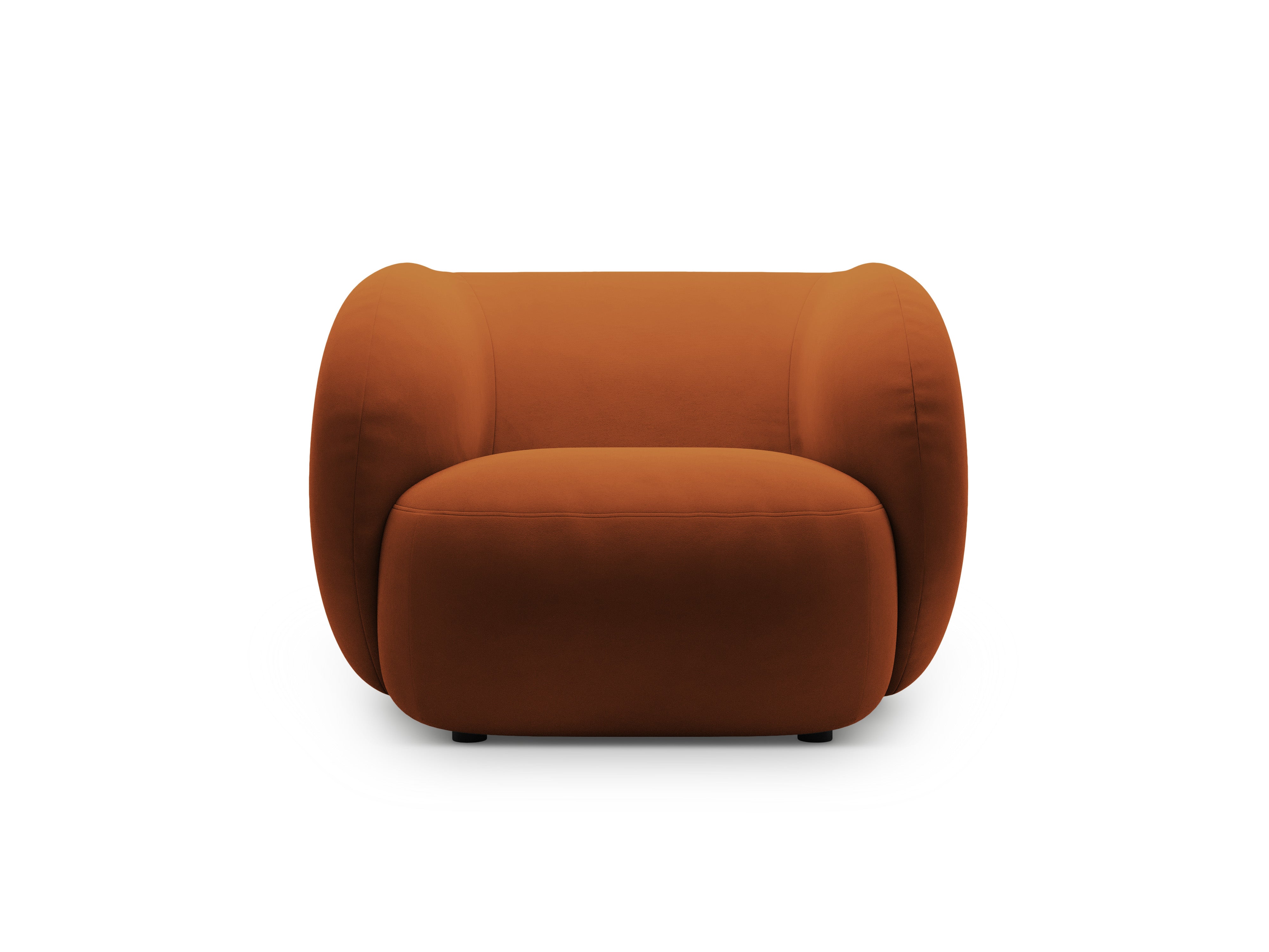 Velvet armchair KATE terracotta