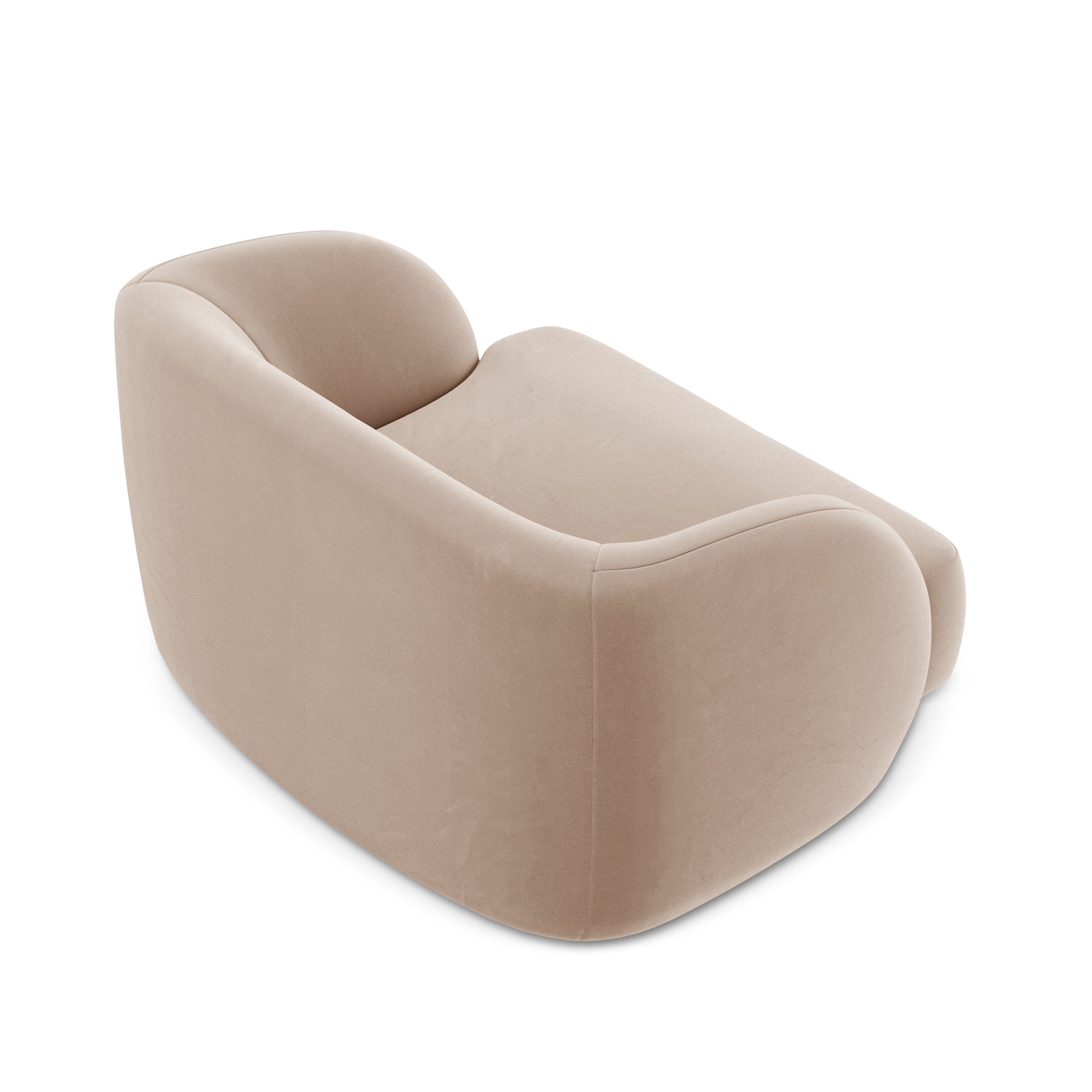 Fotel aksamitny MILEY cappuccino Micadoni    Eye on Design