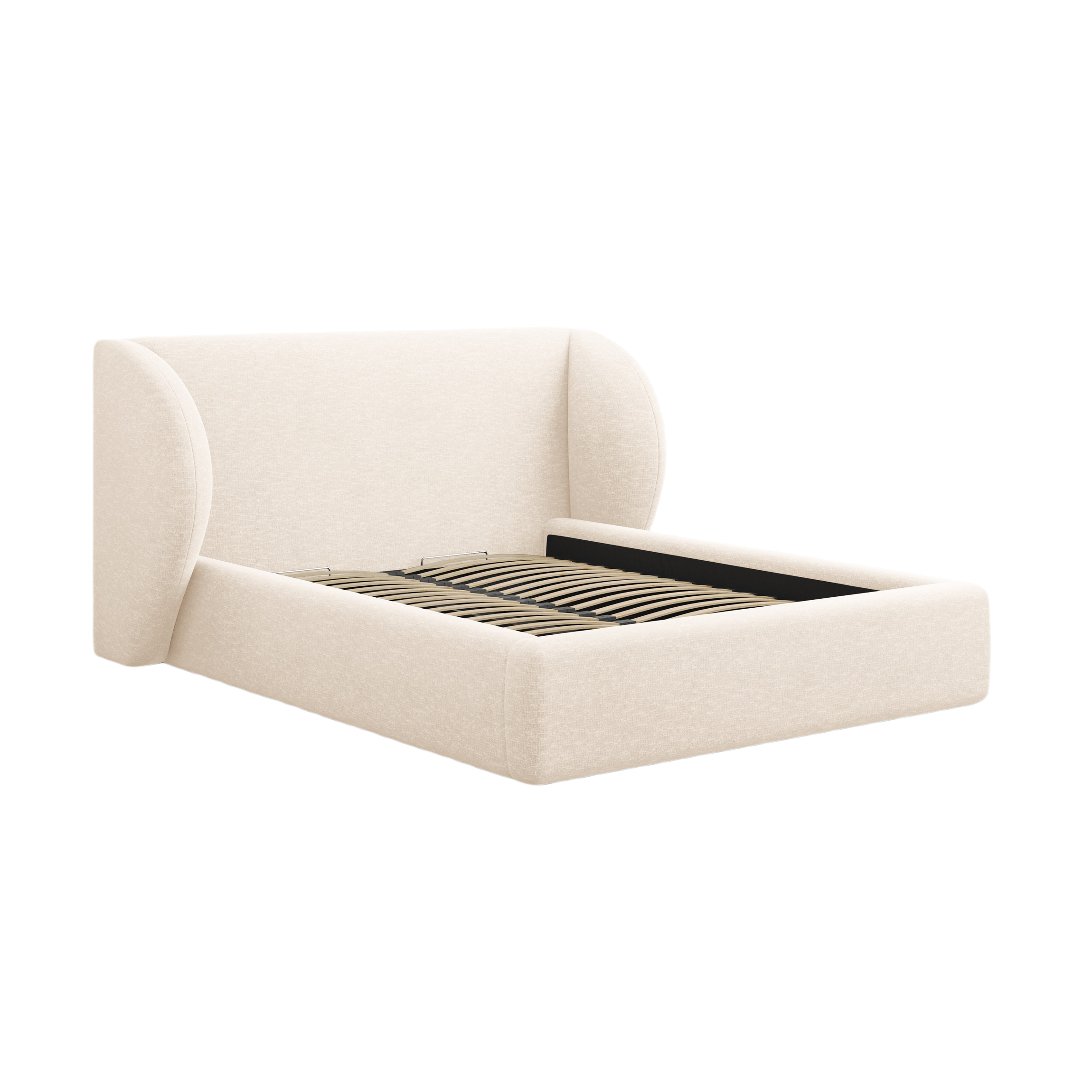 MILEY bed light beige silky chenille [Monika] [Julia spr]