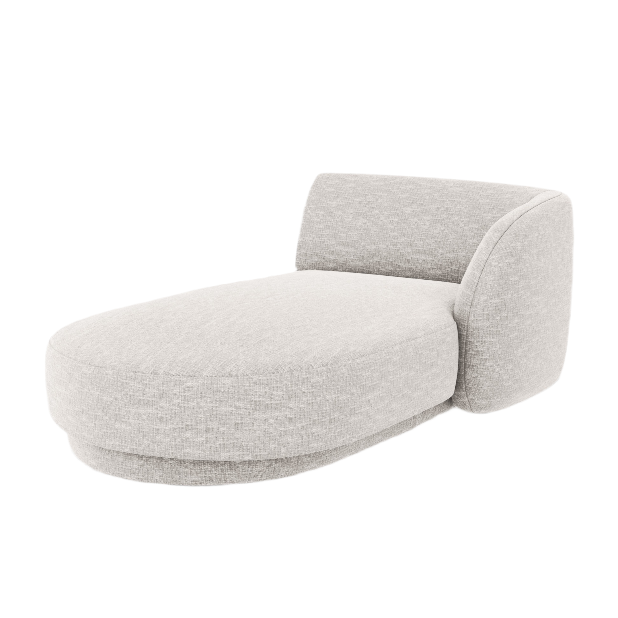 Rechtsseitiger Sessel MILEY graues Chenille