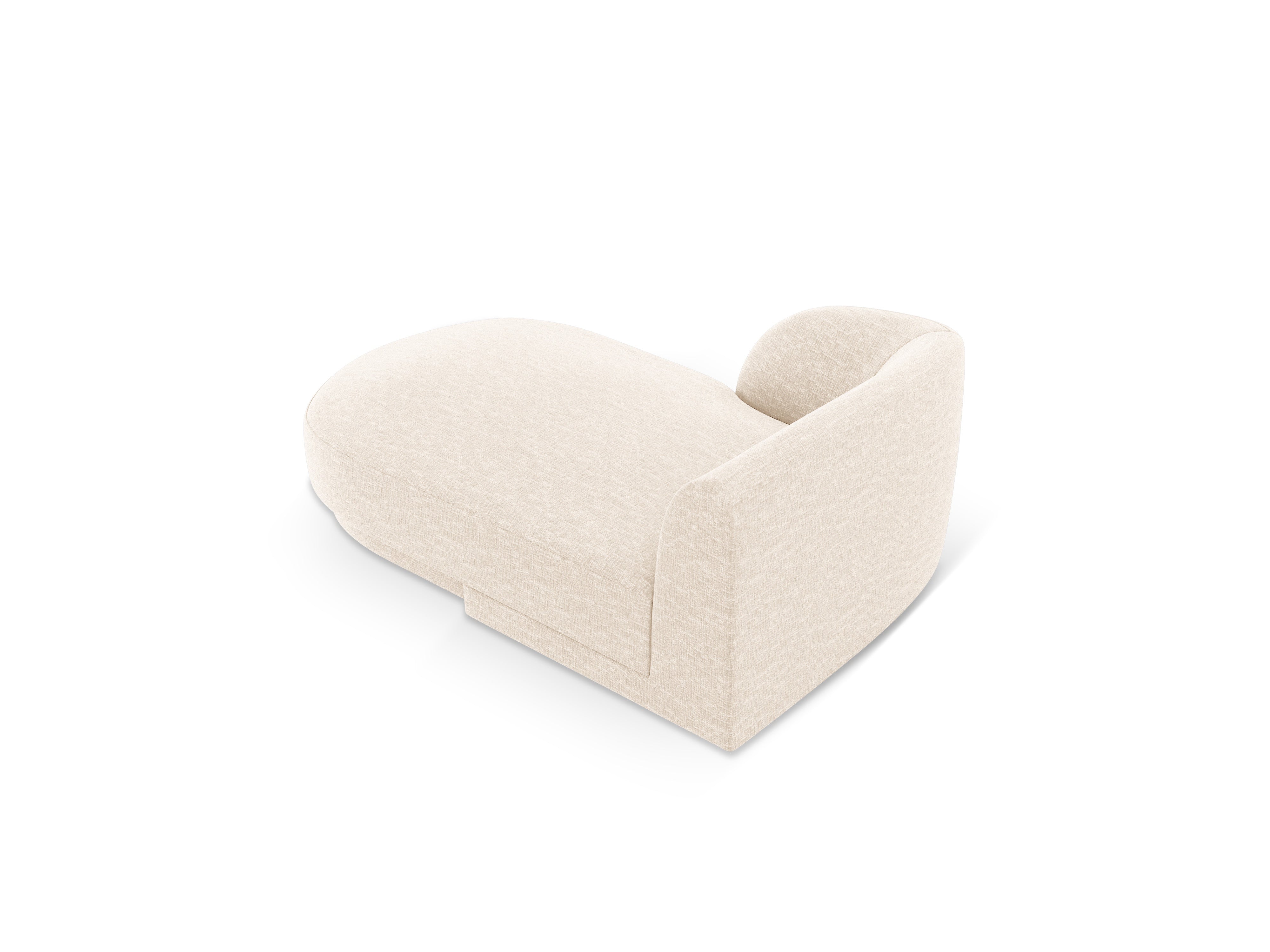 Linksseitiger Sessel MILEY Elfenbein Chenille
