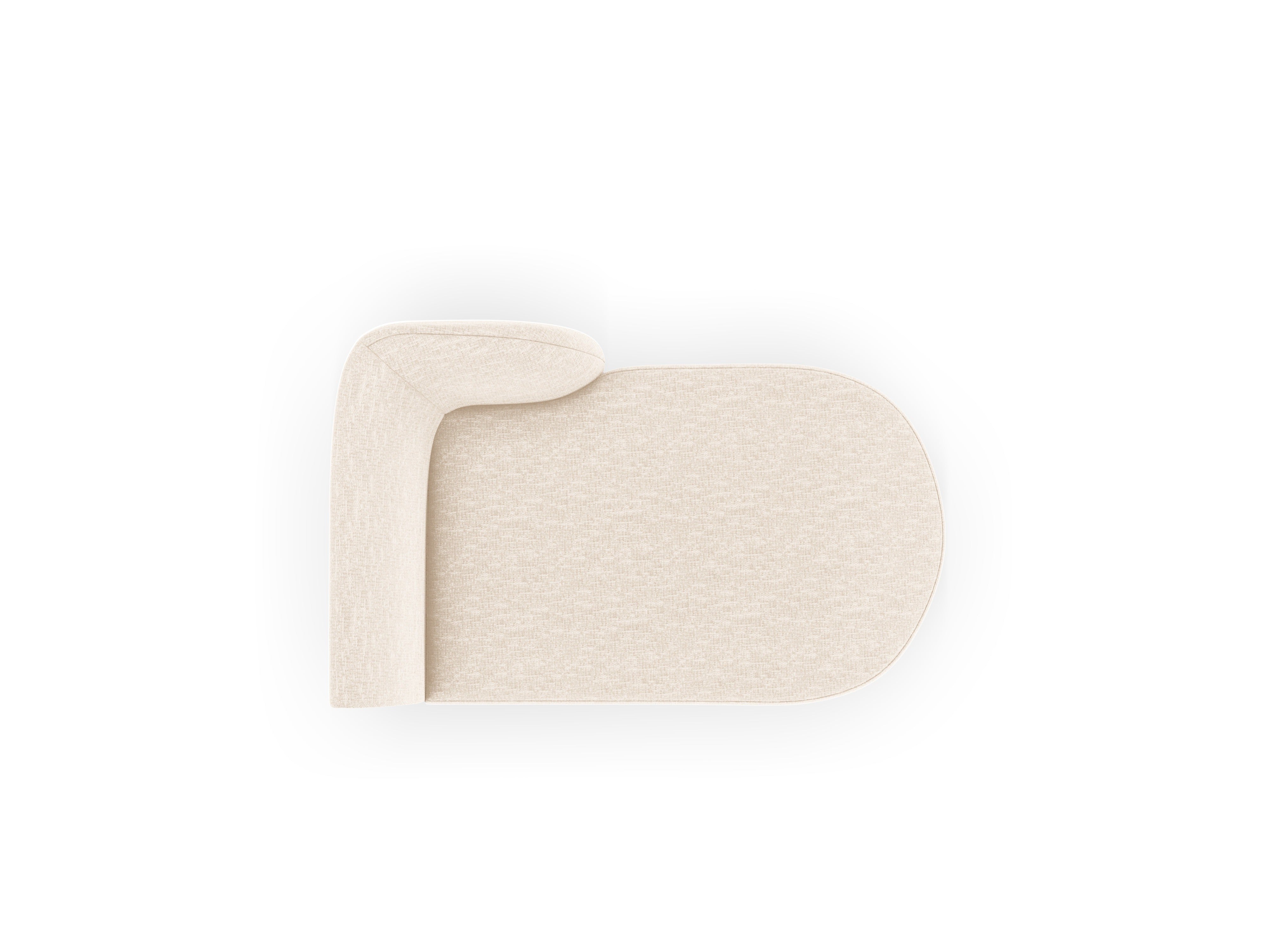 Rechtsseitiger Sessel MILEY Elfenbein Chenille