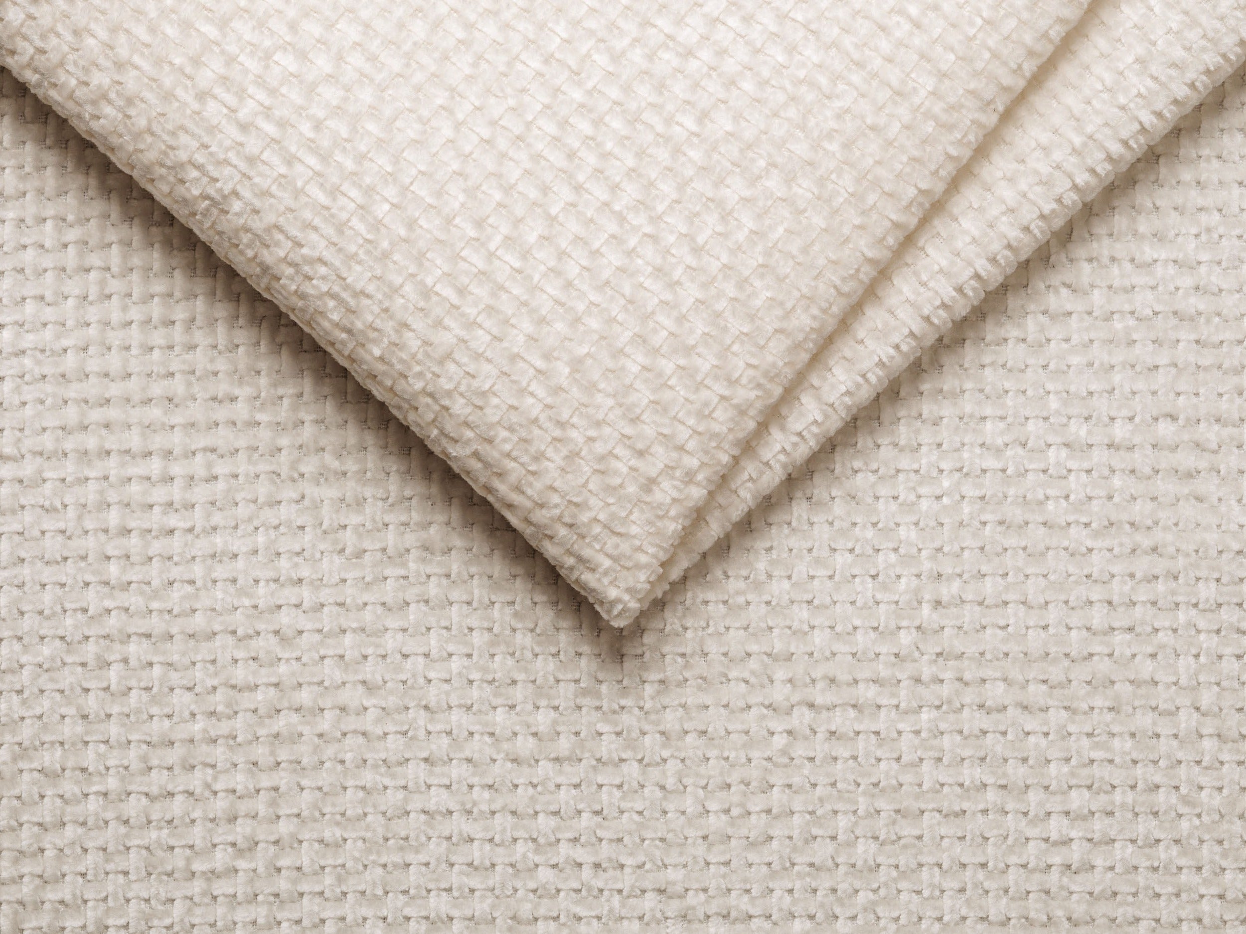 Rechtsseitiger Sessel MILEY Elfenbein Chenille