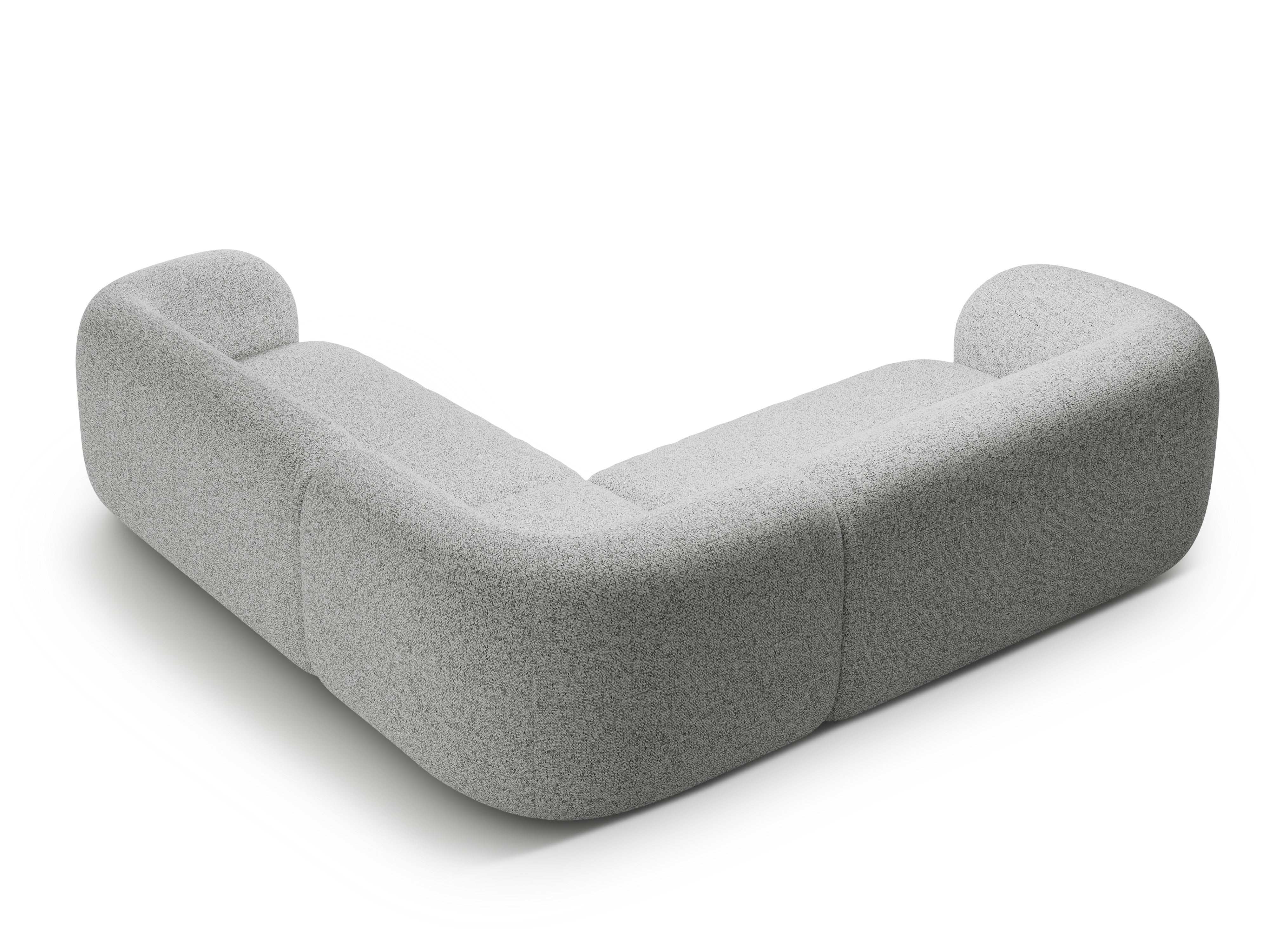Symmetrische Eckcouch KATE hellgrau Melange