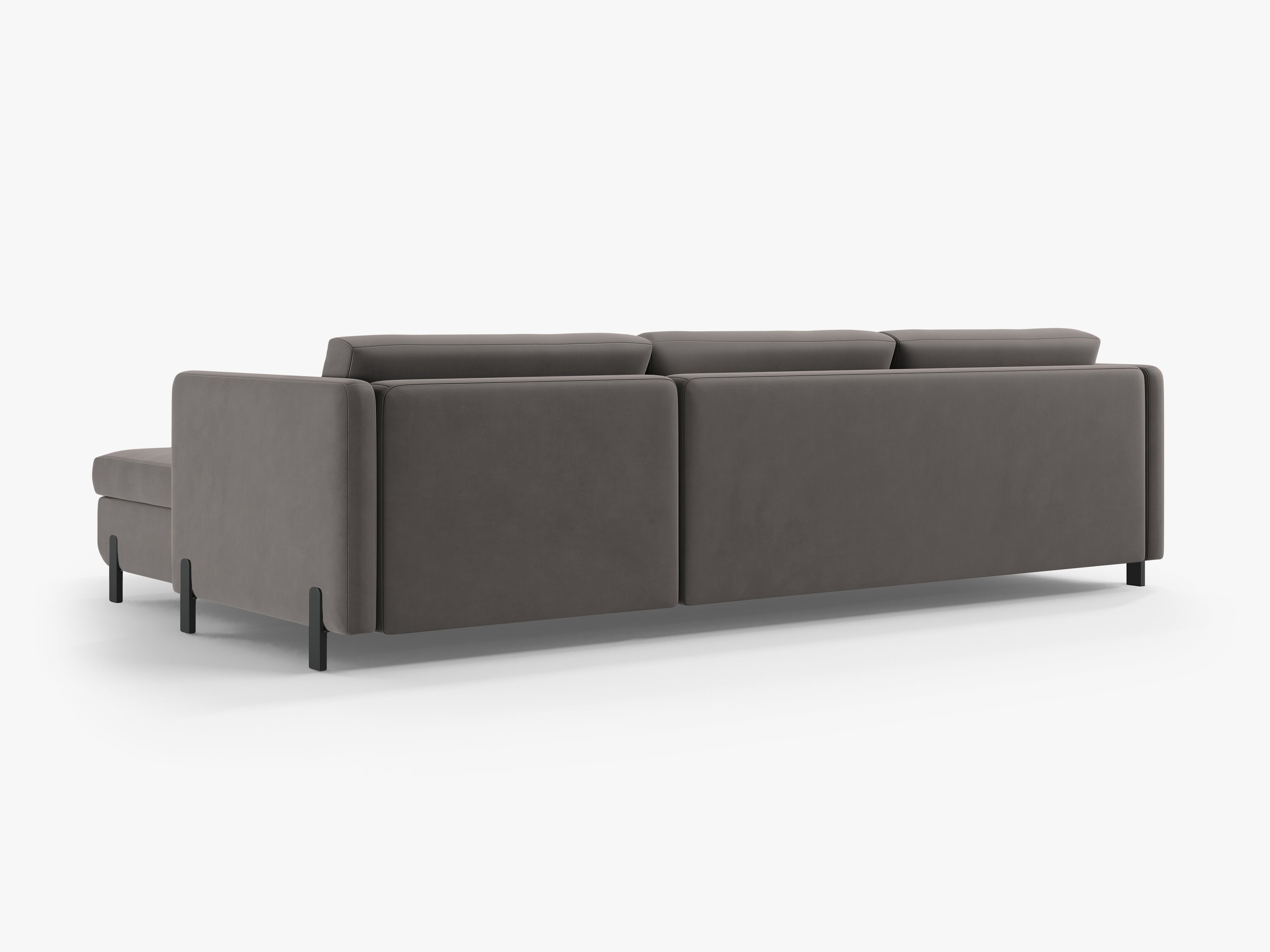 Velvet Linksecke Sofa mit Bettfunktion, "Gloria", 5 Sitze, Grau, 280x170x80
In Europa gemacht