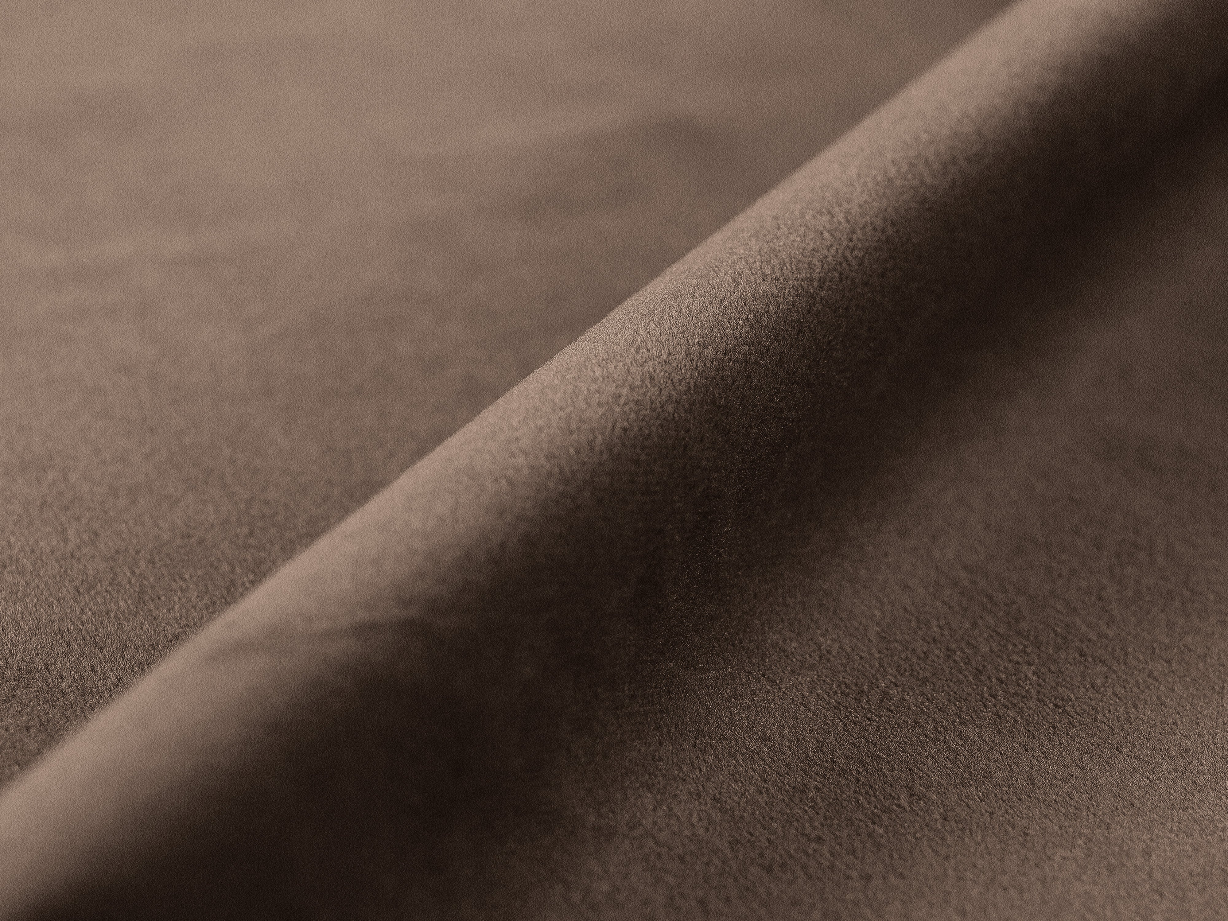 Left-facing velvet corner sofa for 3 people with sleeping function VICTOR chocolate