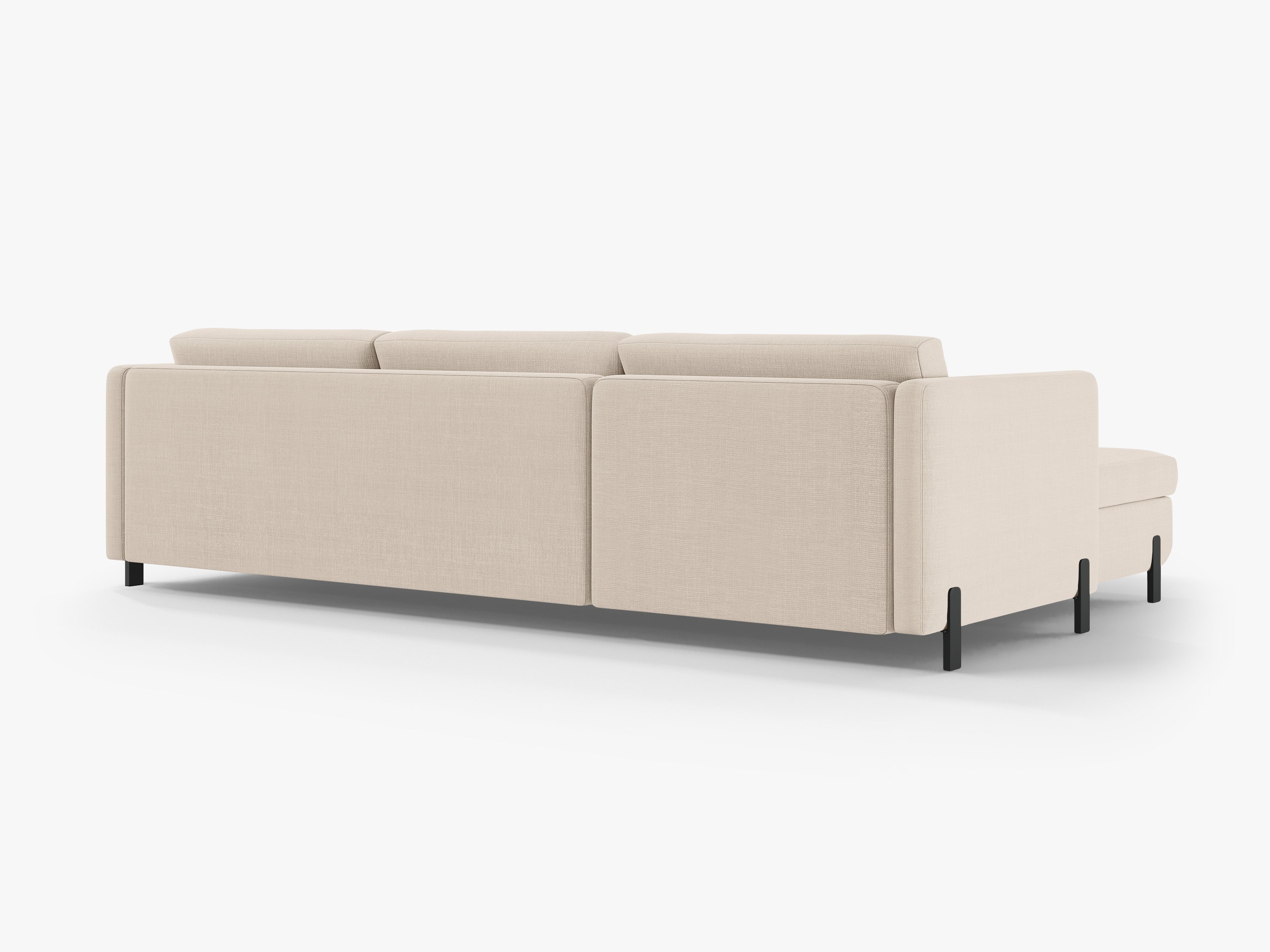 Linke Ecksofa mit Bettfunktion und Kiste, "Gloria", 4 Sitze, Beige, 260x170x80
In Europa gemacht